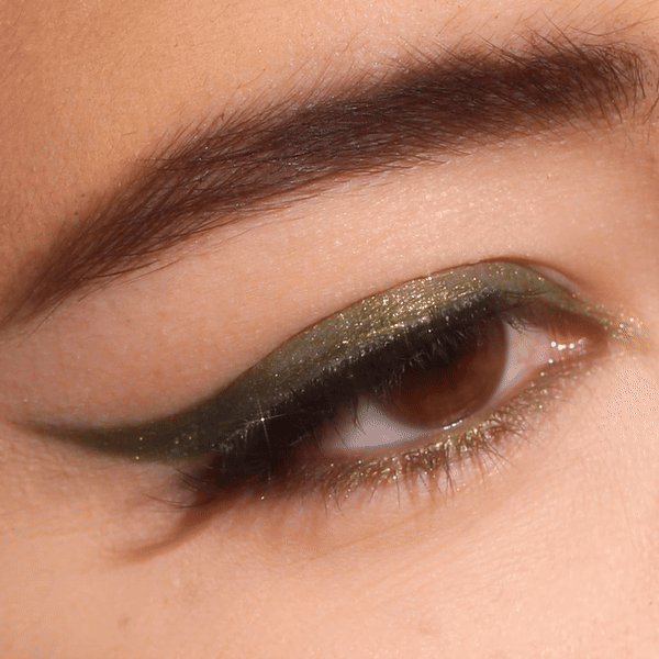 Golden Olive Shimmer Eyeliner - Long Lasting Metallic Eye Liner for Party, Night Out & Special Occasions