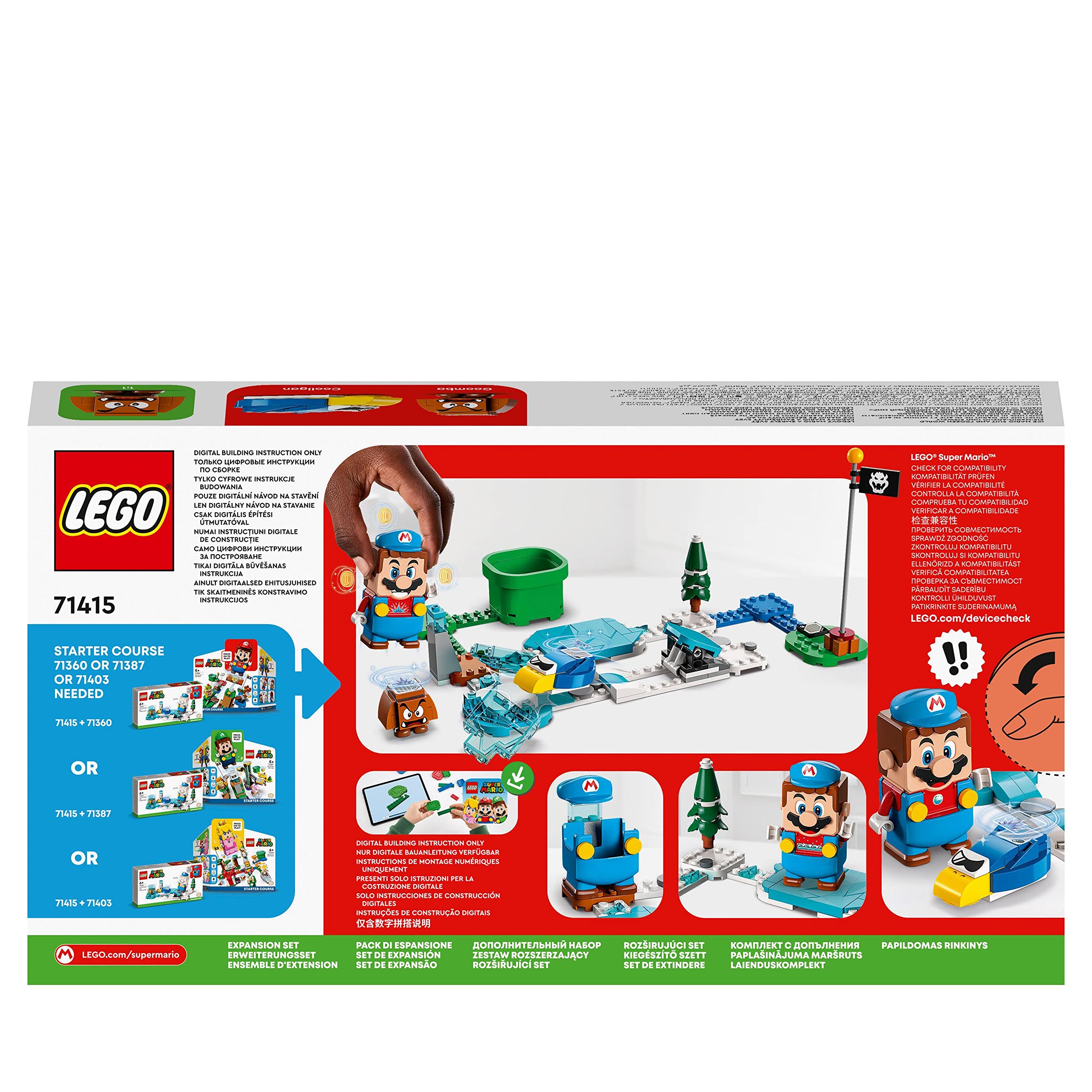 LEGO 71415 Super Mario Expansion Set: Ice Mario Suit & Frozen World Building Toy with Goomba & Interactive Figure Costume - Perfect Gift for Kids | Creative Play & Collectible for Mario Fans