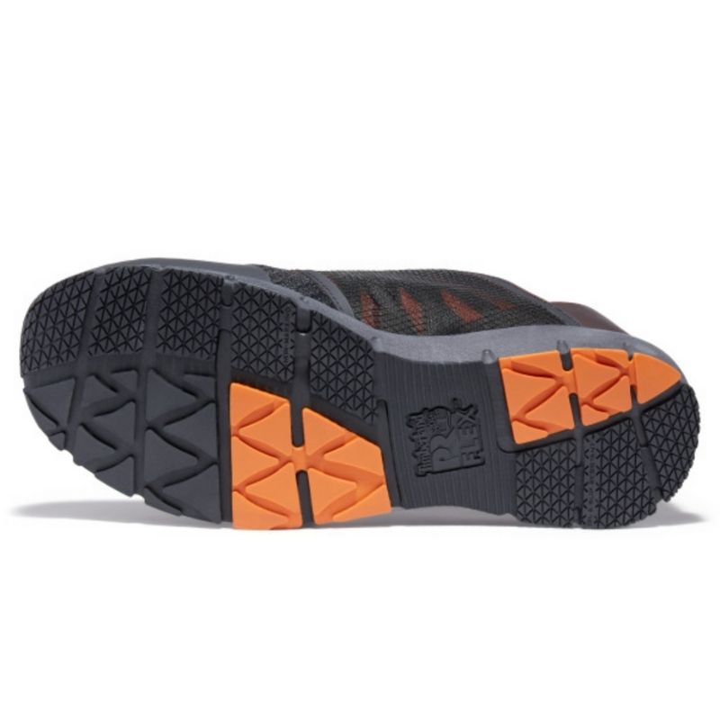 Timberland PRO Radius Men's Athletic Composite Toe Work Shoes - Safety Toe, Slip Resistant, Comfortable for Construction & Warehouse Work (TB0A27Y3001, Orange) - Ideal for Industrial Jobs, Outdoor Work & Heavy Duty Labor