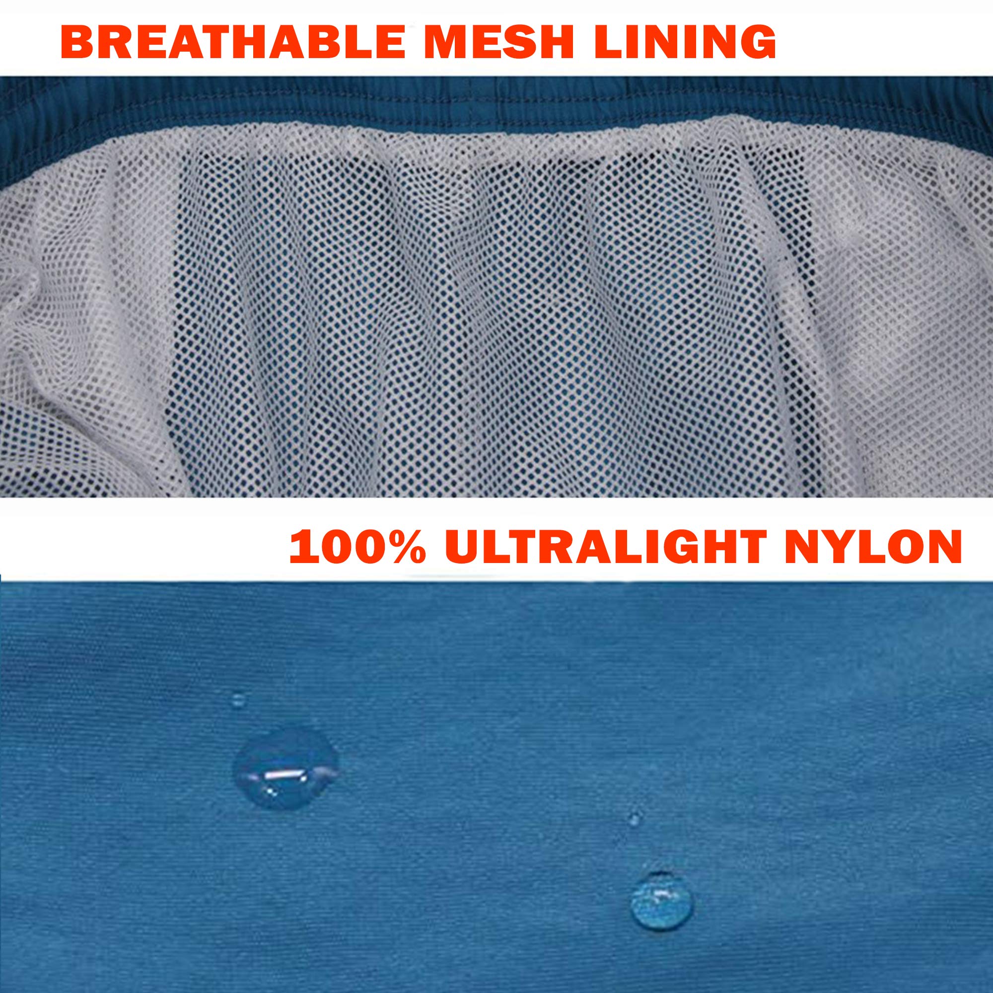 Men’s Quick Dry Swim Trunks with Mesh Lining & 3 Pockets - Perfect for Beach, Pool, and Water Sports