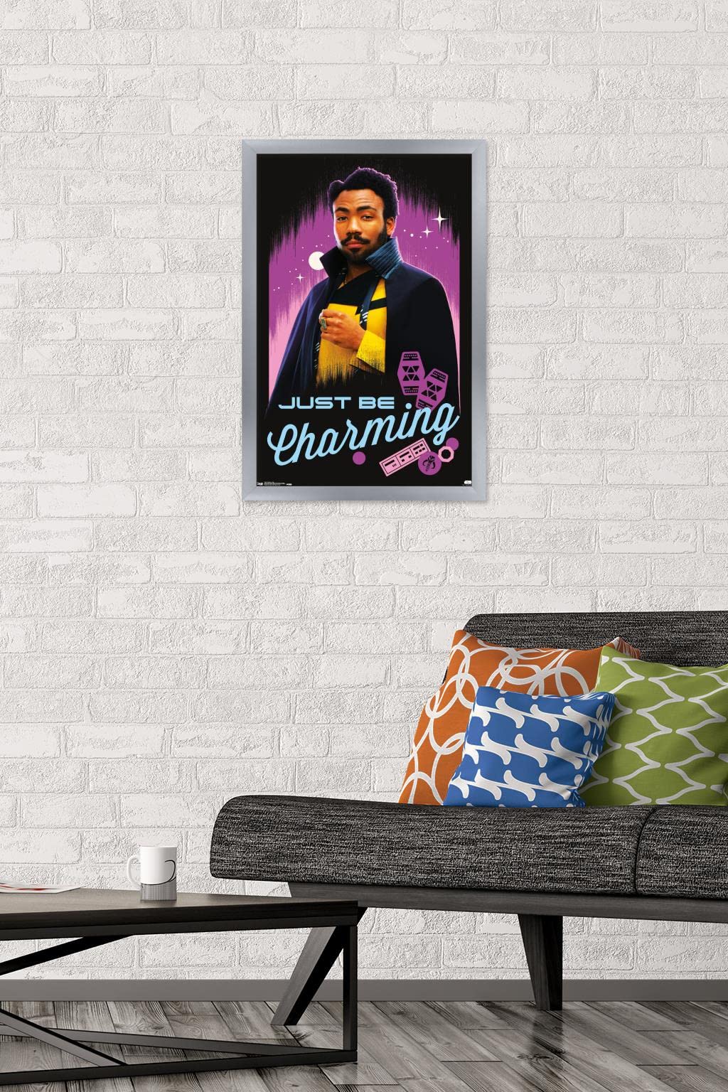 Star Wars Solo Lando Calrissian Wall Poster 22.4x14.7 Inches - Silver Framed Movie Decor for Bedroom, Living Room & Office | Trends International Official Licensed Art