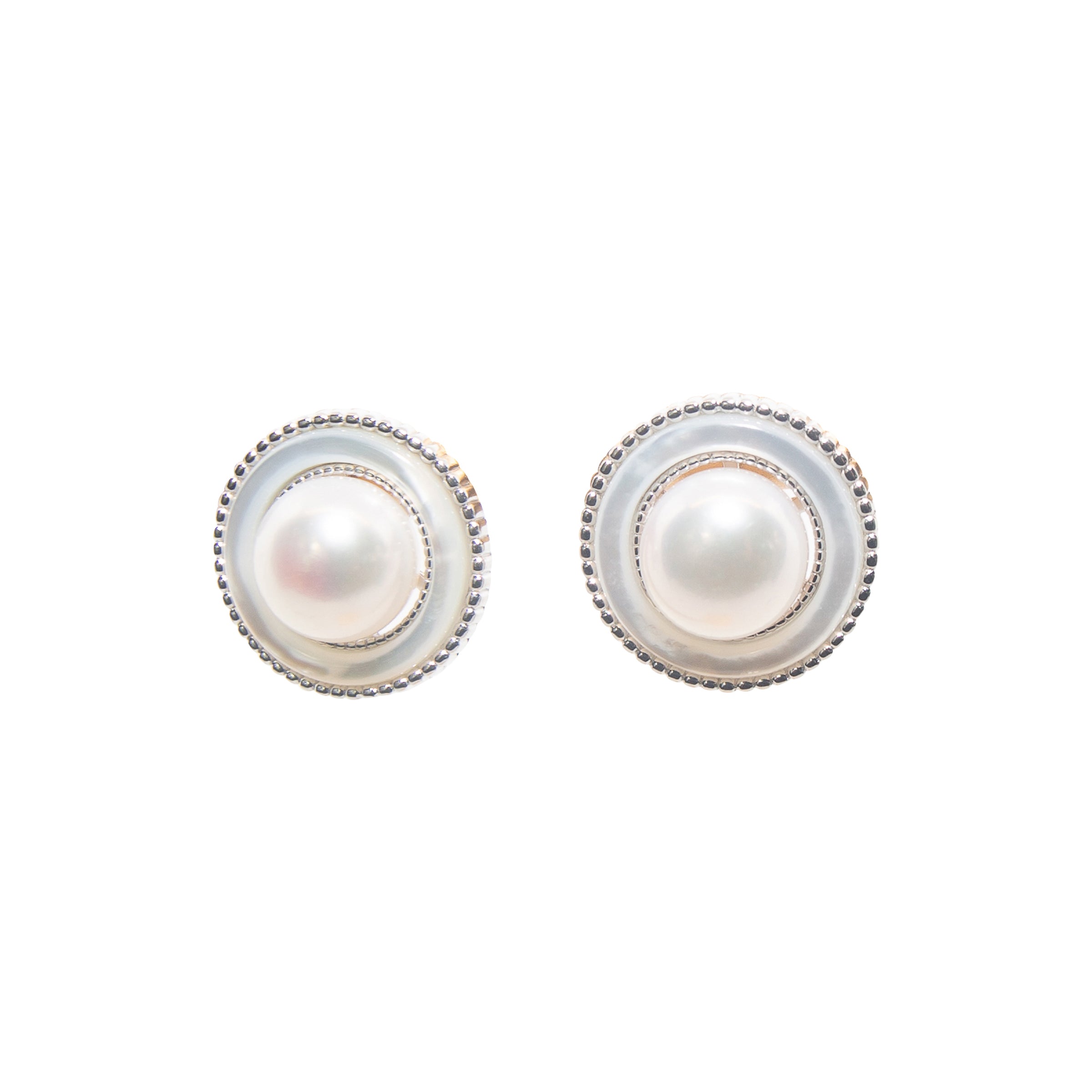 Elegant Silver Halo Pearl Earrings for Women - 925 Sterling Silver Dangle Pearl Jewelry - Perfect for Weddings, Parties & Special Occasions