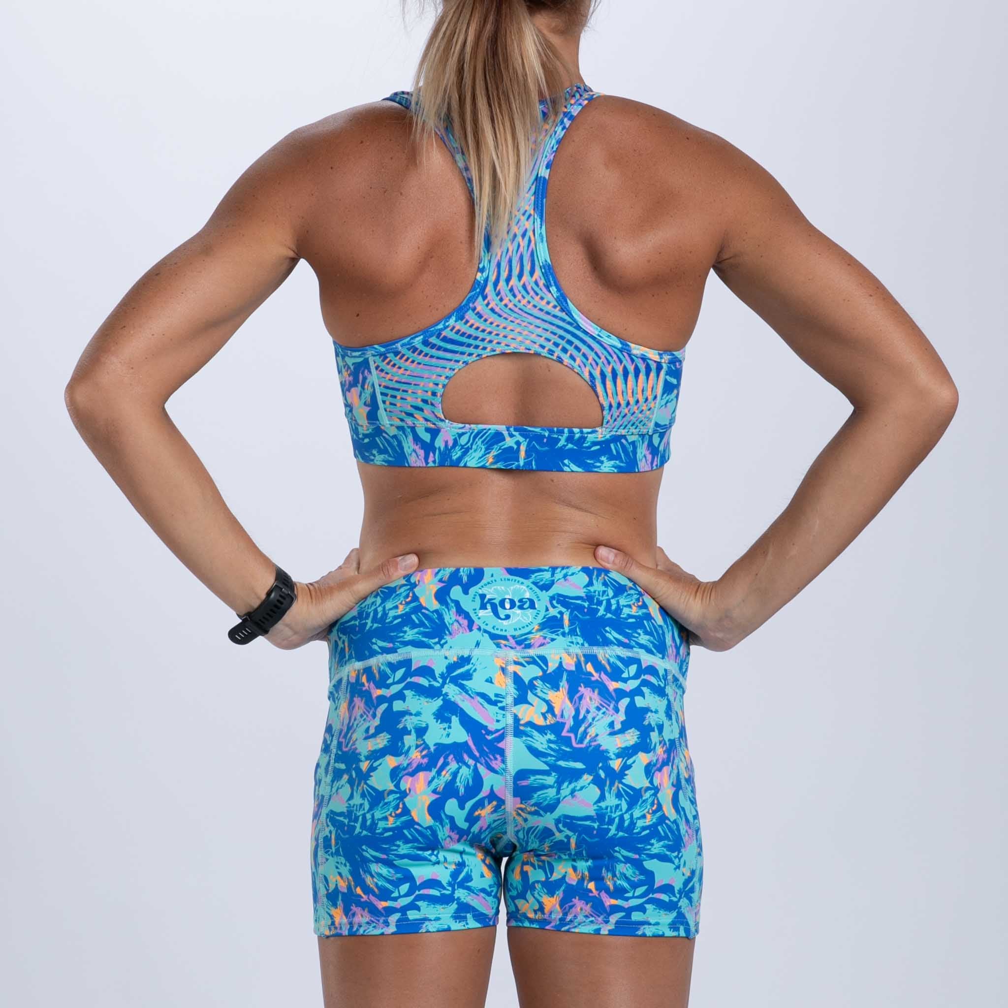 Women's Limited Run Sports Bra - Koa Blue | High Support Running & Workout Top for Active Lifestyles