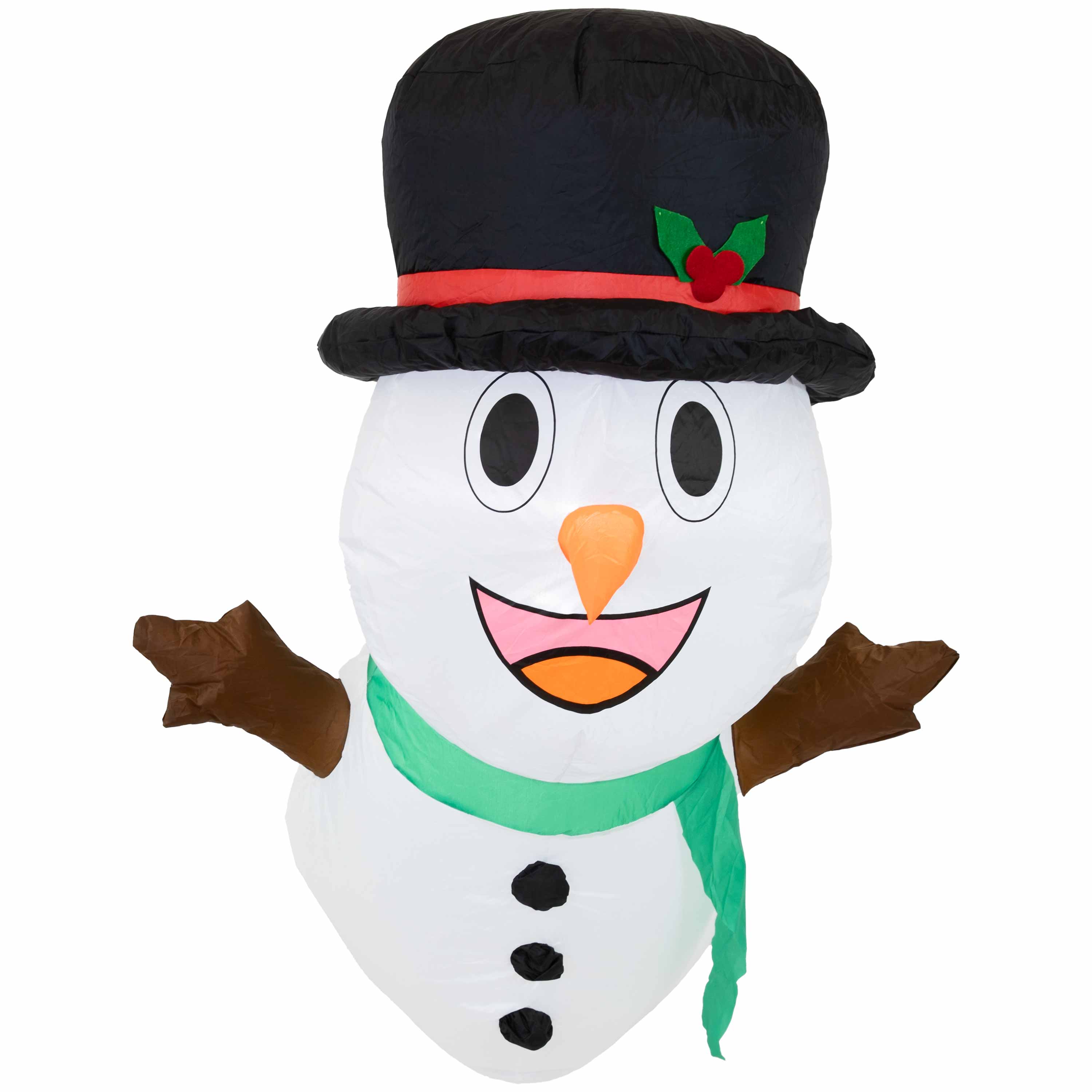 Sunnydaze Santa and Frosty Inflatable Christmas Decorations - Outdoor Holiday Yard Decor for Xmas Party, Home, Garden, and Lawn