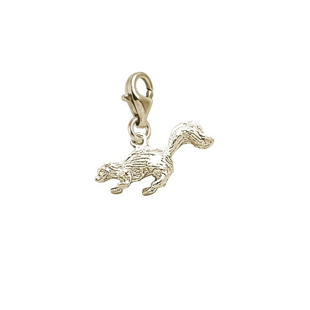 Skunk Charm with Lobster Claw Clasp - Cute Animal Pendant for Bracelets & Necklaces | Perfect for DIY Jewelry Making, Gifts, and Fashion Accessories