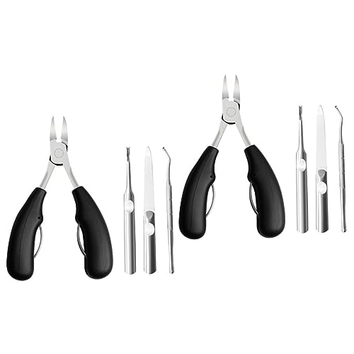 FRCOLOR 2-Piece Pet Grooming & Nail Care Kit - Professional Stainless Steel Scissors, Fake Nail Shaper, Pusher & Slicer for Manicure & Pedicure - Perfect for Home Salon, Pet Grooming & DIY Nail Art