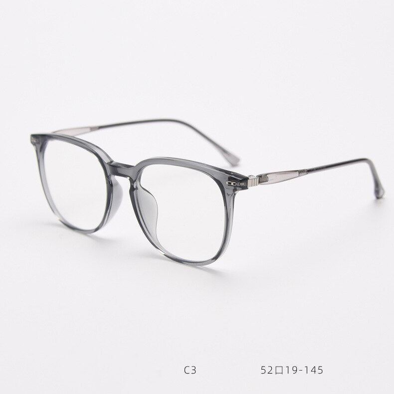 CCspace Unisex Full Rim Square TR90 Titanium Eyeglasses 55687 - Lightweight Durable Frames for Work, Reading & Everyday Wear