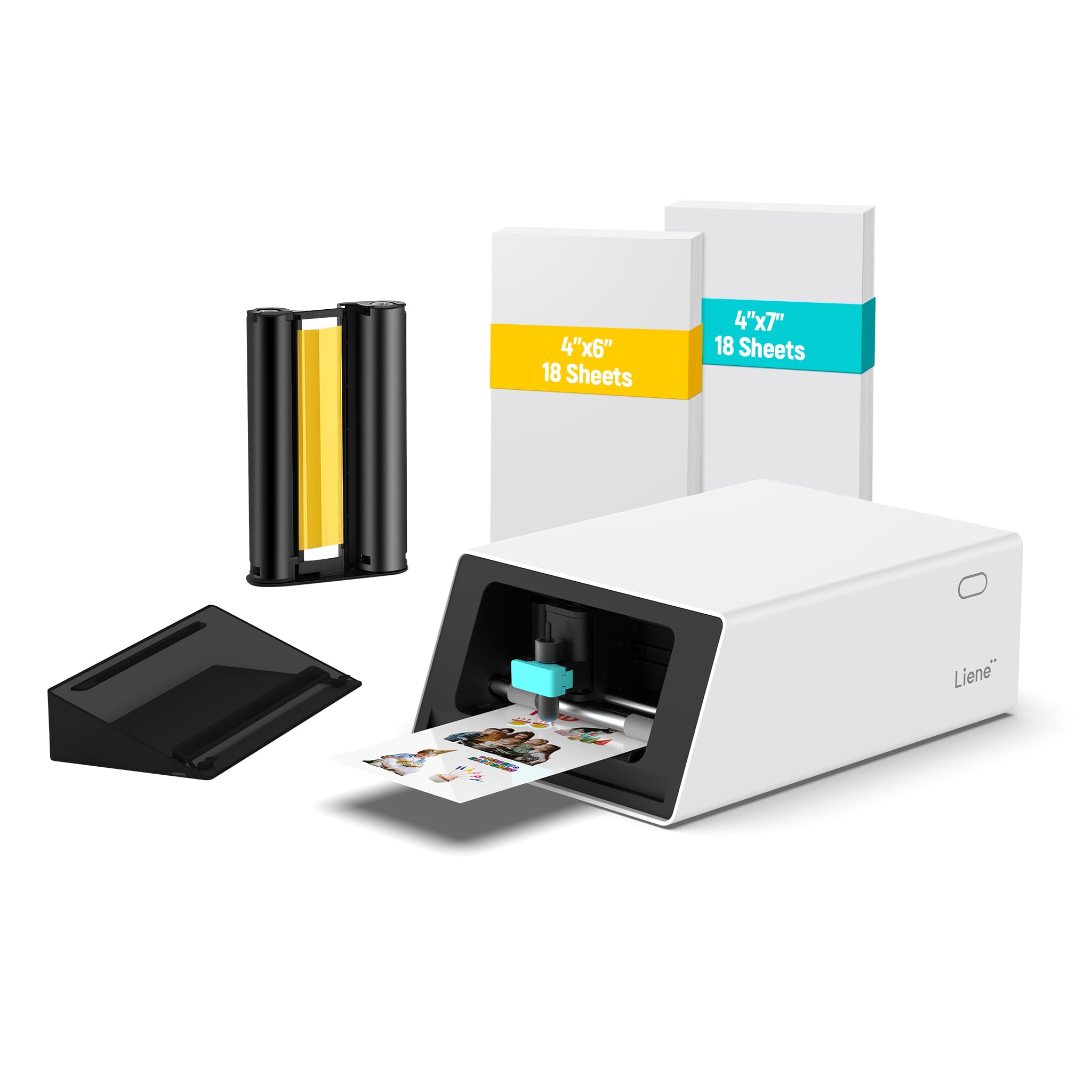Liene PixCut S1 All-in-One Sticker Maker Machine - DIY Photo Sticker Printer & Cutting Machine for Custom Labels, Gifts & Crafts | 300 DPI Thermal Dye-Sublimation Prints with AI Auto-Cutting | Perfect for Home, Office, School Projects & Small Business Branding