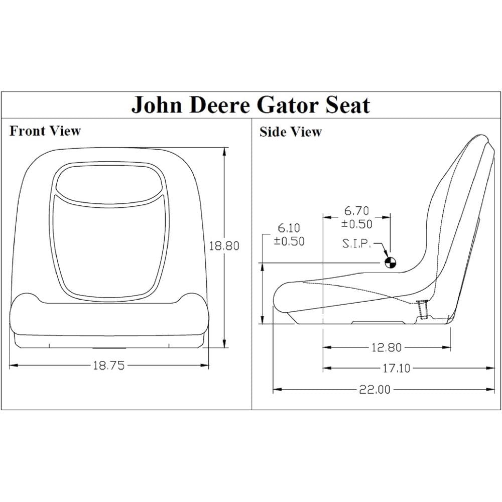 High Back Yellow Seat AM108058 - Replacement for John Deere 655 755 855 955 4200 4300 4400 Tractors | Durable Aftermarket Tractor Seat | Perfect for Farming, Landscaping & Agricultural Use