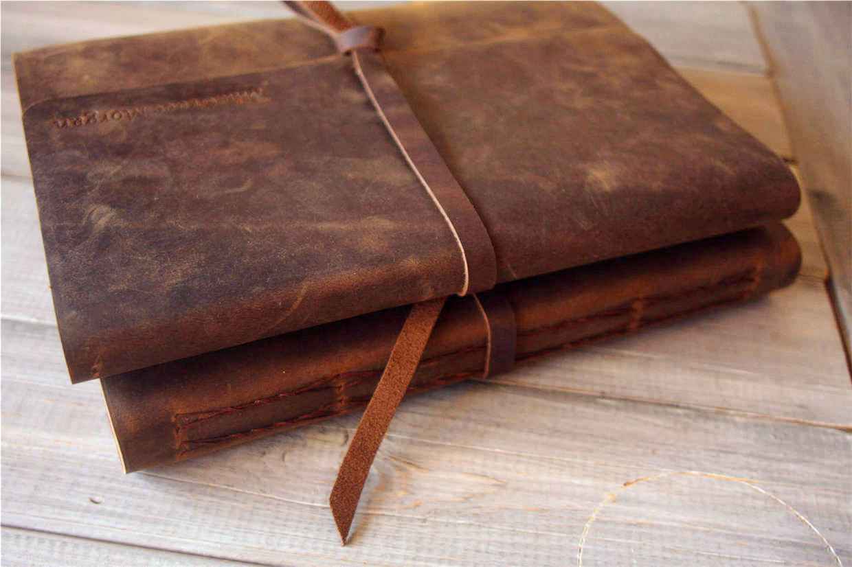 Personalized Leather Wedding Photo Album 4x6 - Handmade Customizable Guest Book for Bridal Shower, Anniversary & Couple Gifts - Perfect for Preserving Memories