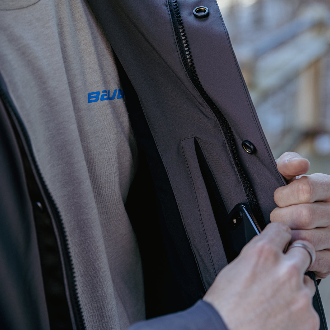 Bauer Senior Team Travel Coat - Waterproof Winter Jacket for Hockey Players & Outdoor Sports - Perfect for Cold Weather & Travel
