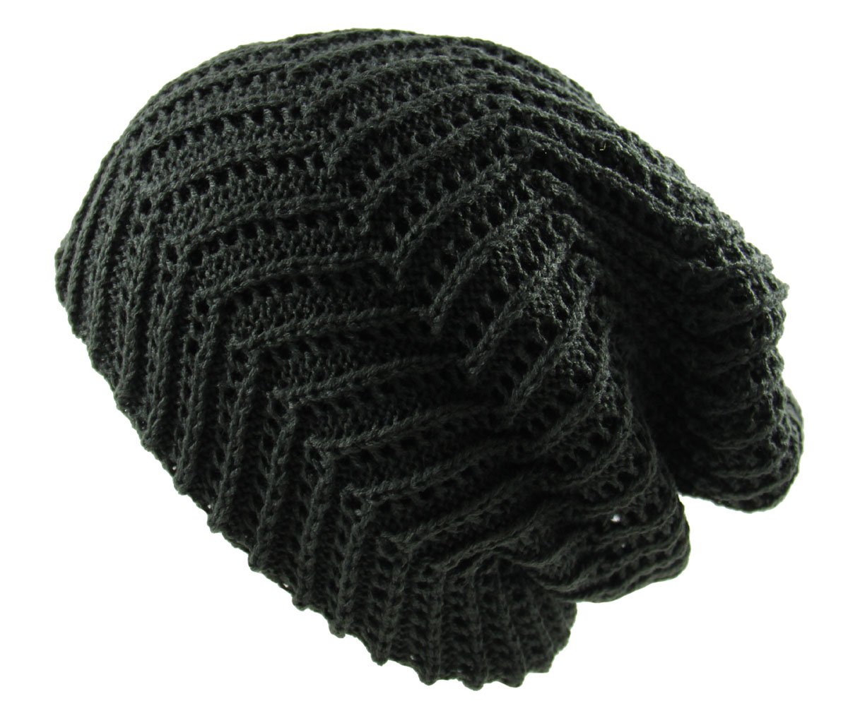 RW Unisex Knit Slouch Reversible Beanie - Soft Stretchy Winter Hat for Men & Women - Multiple Colors - Perfect for Skiing, Snowboarding & Outdoor Activities