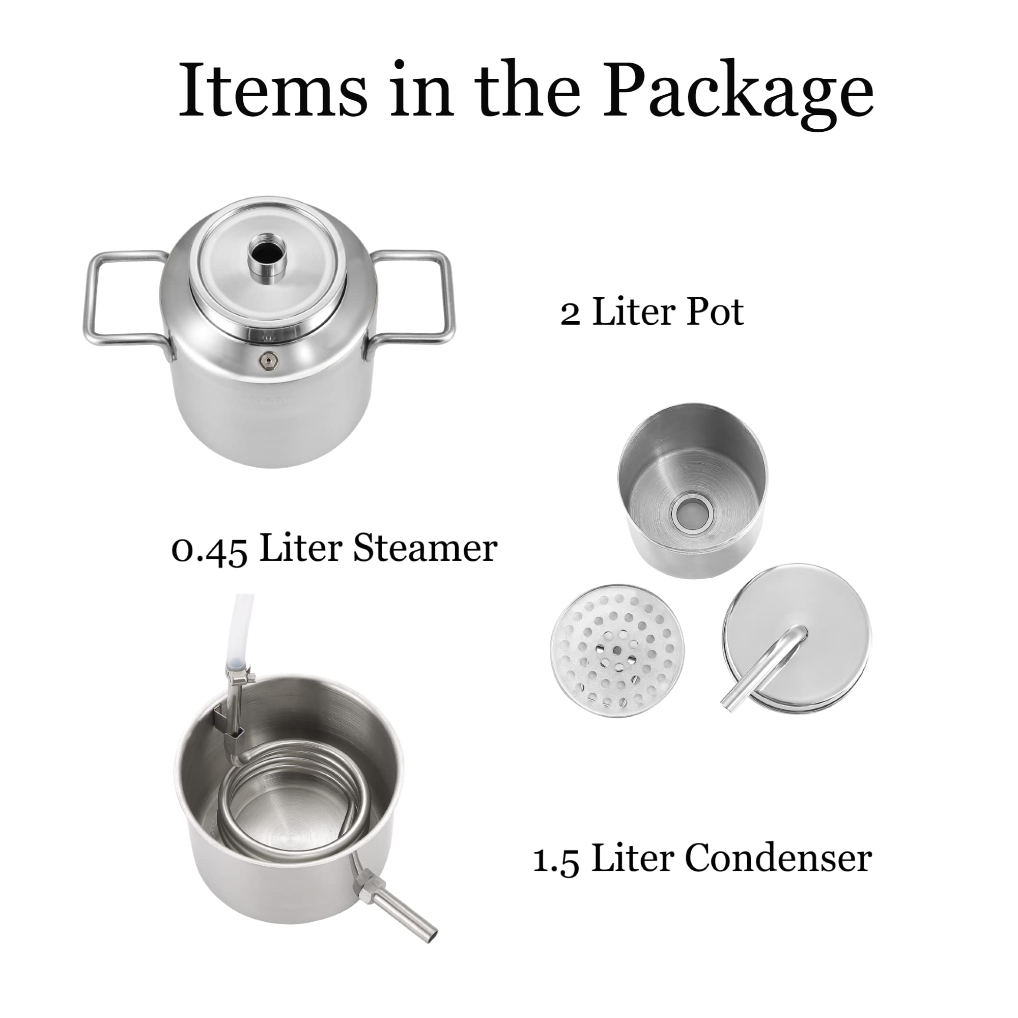 LETIME Hydrosol Maker & Essential Oil Distiller - Stainless Steel KD5 Steam Distillation Equipment | Plug & Play Portable Hydrosol Machine for Aromatherapy, Skincare & Home Spa