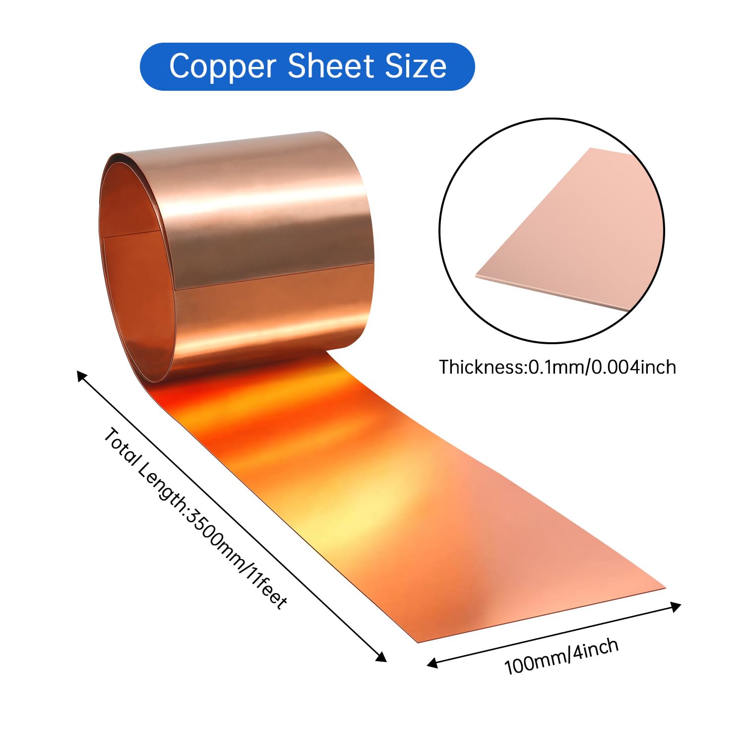 38 Gauge Copper Sheet Roll - 4
