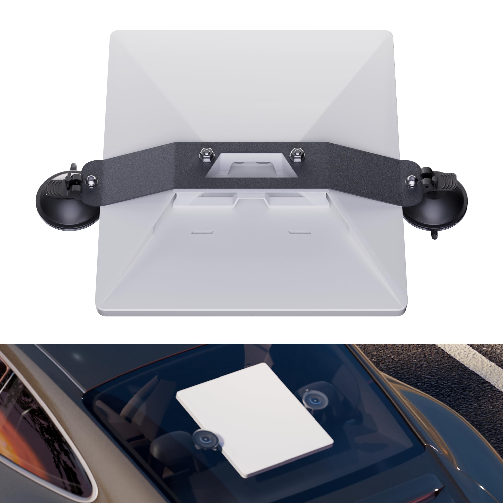 Starlink Mini Mount - Universal Suction Cup Car Roof & Sunroof Mounting Kit for Starlink Mini with Original Kickstand Compatibility - Perfect for Road Trips, RV Camping & Remote Work Connectivity