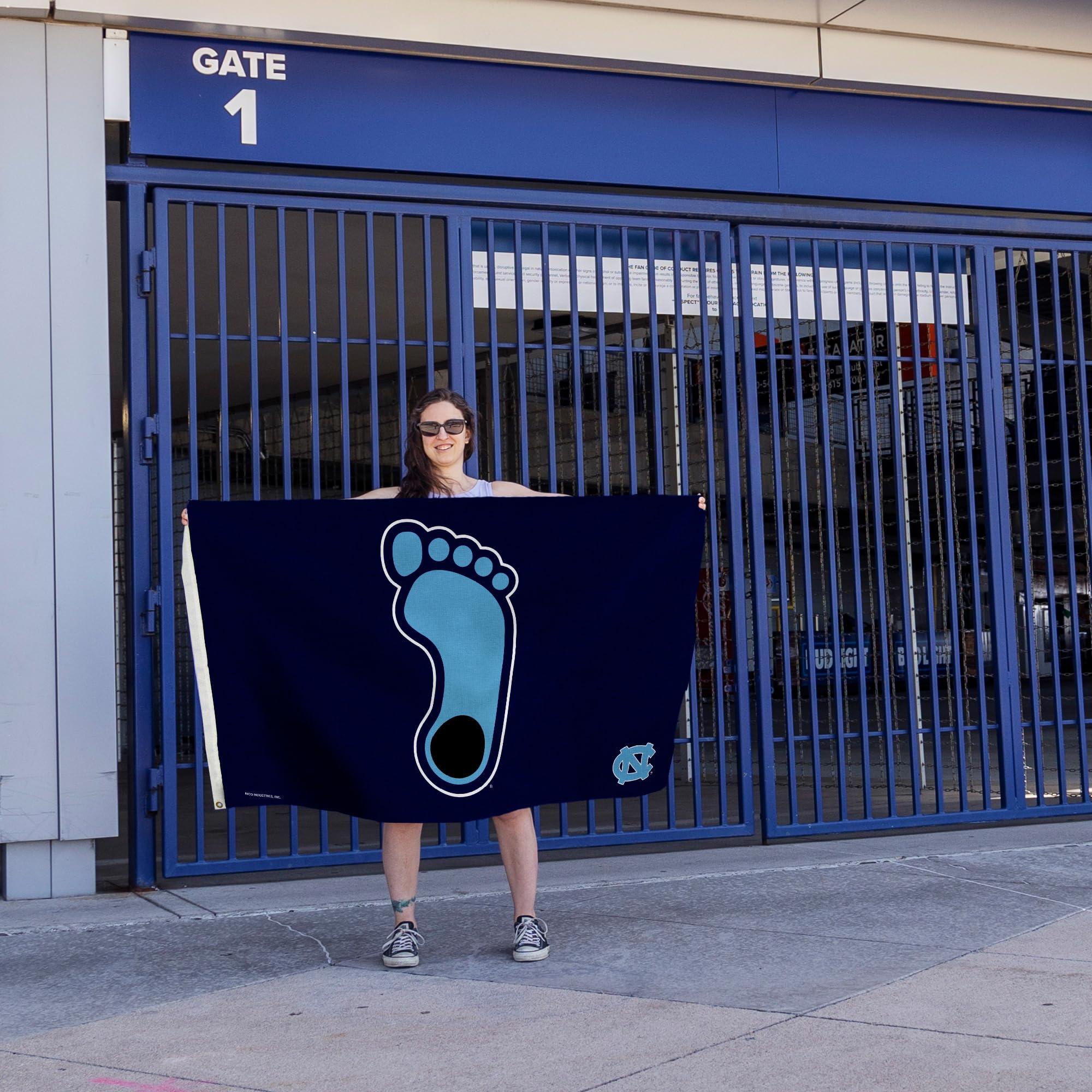 NCAA North Carolina Tar Heels Navy 3' x 5' Banner Flag - Single Sided Indoor/Outdoor College Team Decor - Perfect for Game Day, Tailgating & Home Decoration
