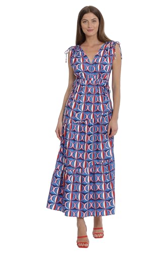 Ornamental Geo - Bright Blue/Red