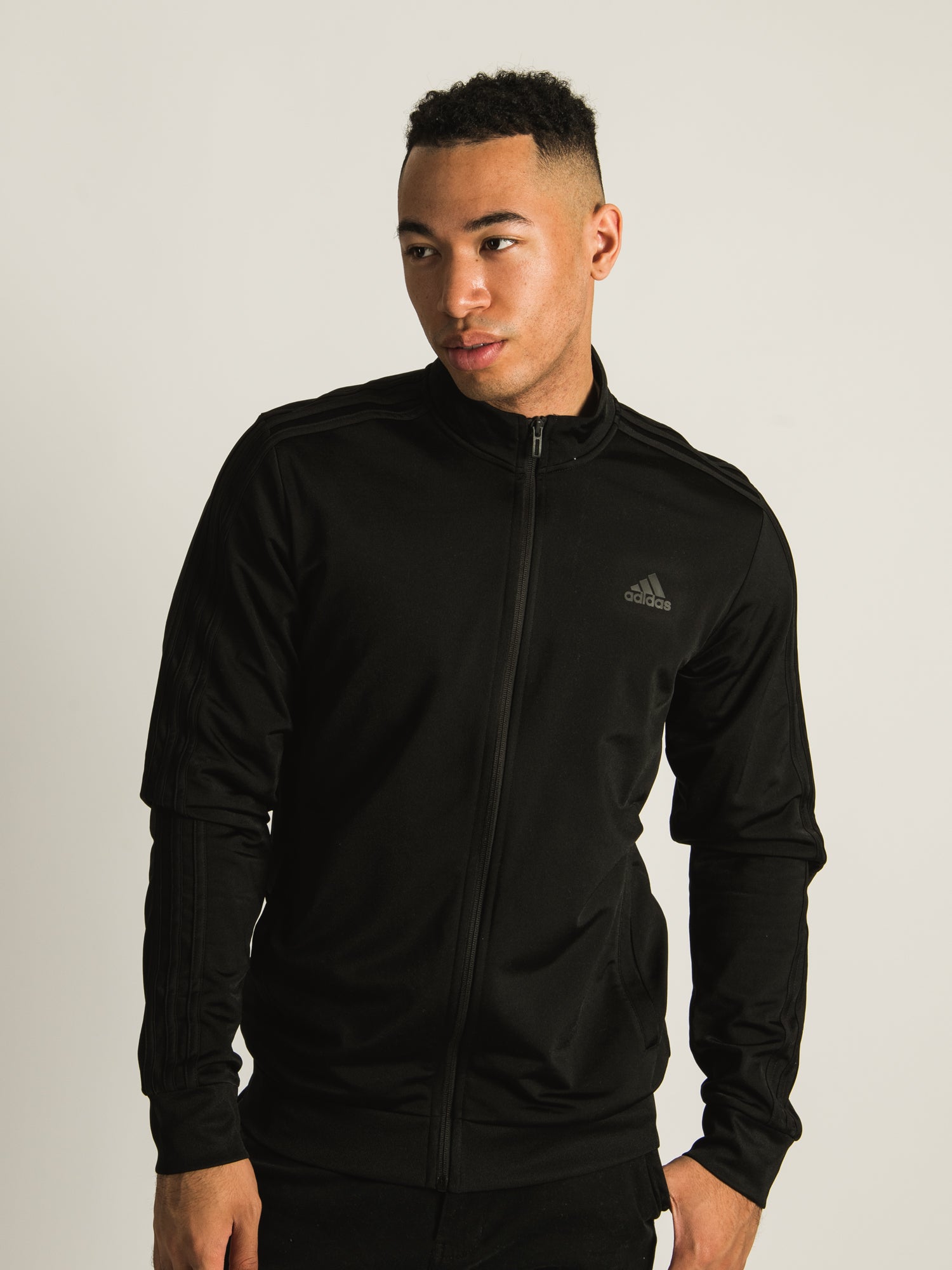 Adidas 3-Stripe Track Full Zip Hoodie - Men's Athletic Jacket for Running & Casual Wear | Clearance Sale