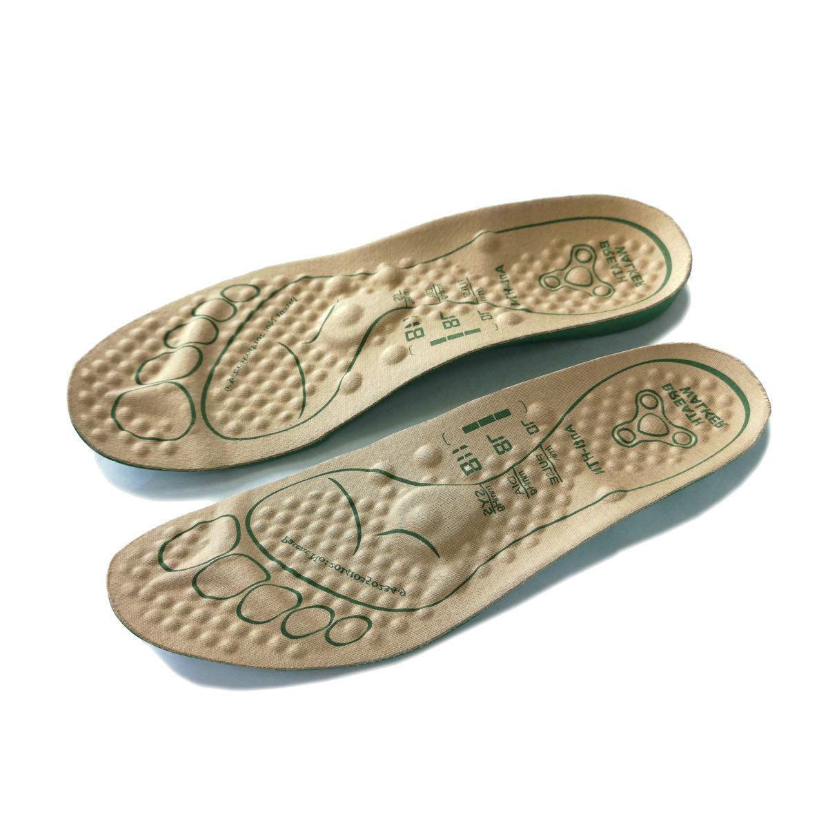 Magnetic Acupressure Massage Insoles for Foot Pain Relief - Washable Shoe Inserts to Improve Circulation & Immunity - Comfortable for Middle-Aged & Elderly (US Men 6.5/Women 8.5, Brown 39) - Perfect for Daily Walking, Standing & Post-Workout Recovery