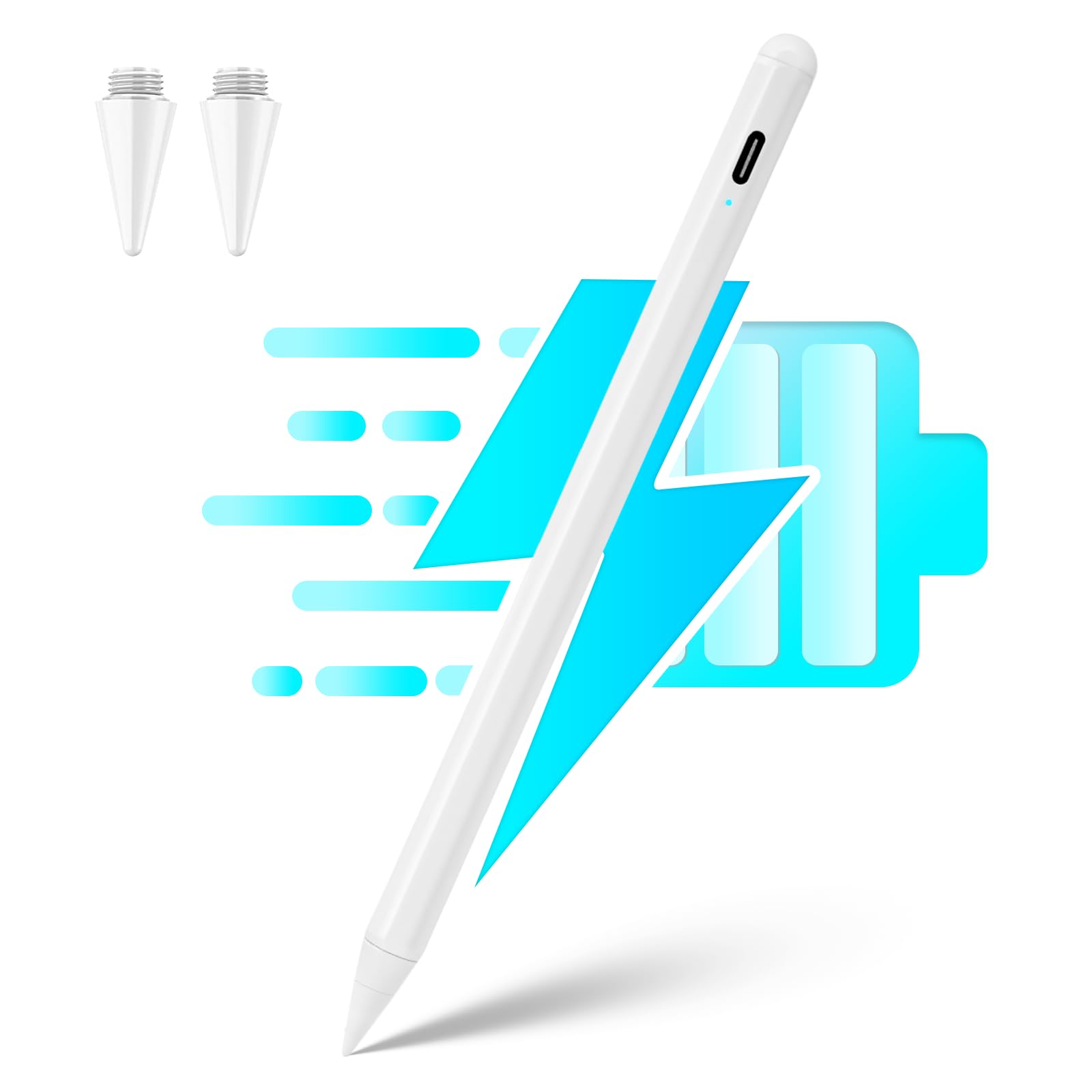 10th Gen iPad Pencil - Fast Charging Stylus with Palm Rejection for iPad 8th/9th/10th/A16 (2018-2025) - Perfect for Drawing & Note-Taking