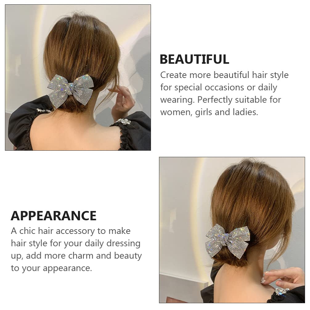 OSALADI Crystal Bow Hair Bun Maker - Hair Styling Bun Shaper & Curler for Women - Perfect for Weddings, Parties & Everyday Hairstyles