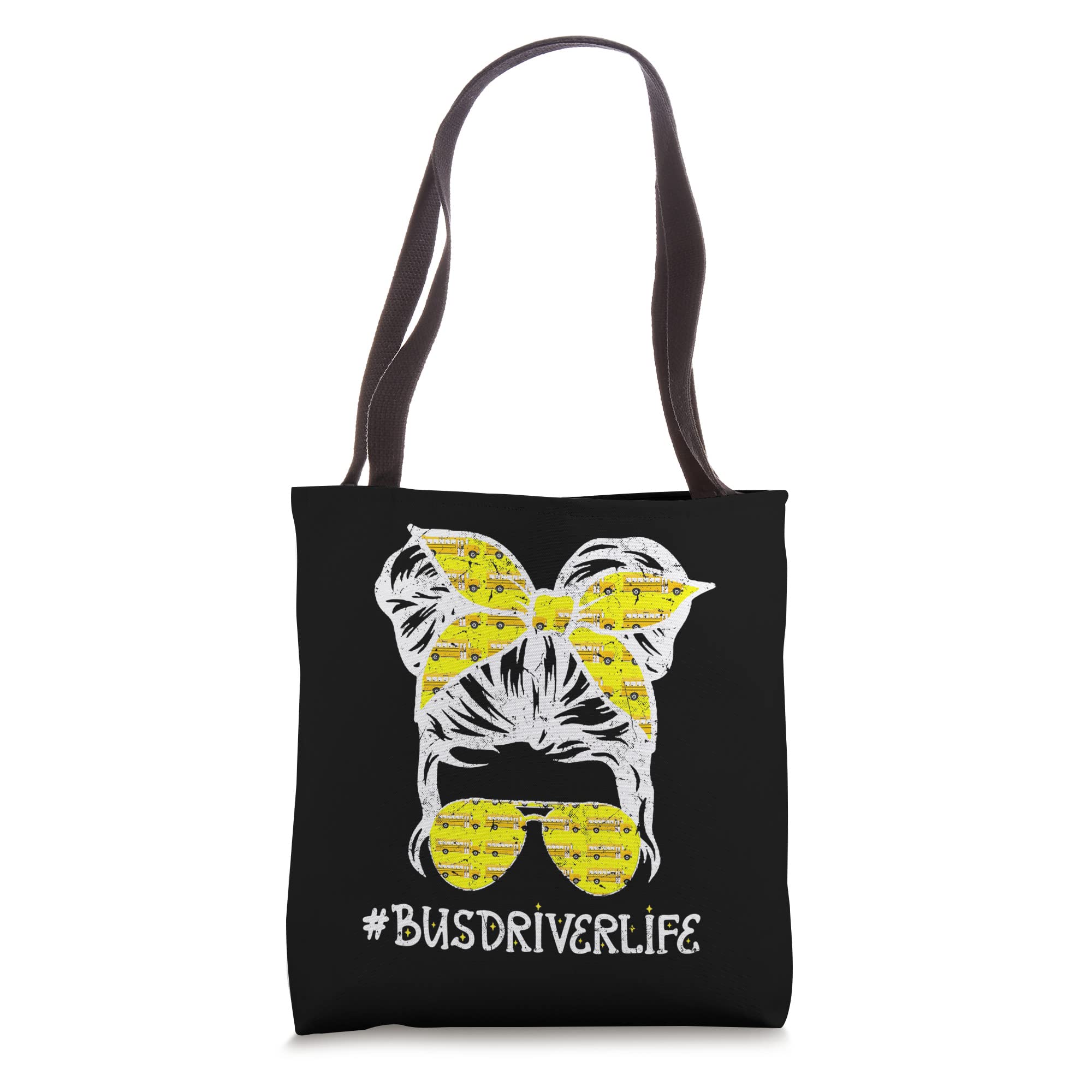 Funny Female School Bus Driver Tote Bag - Cute Bandana Design for Bus Driver Life - Perfect for Work, Gifts & Everyday Use