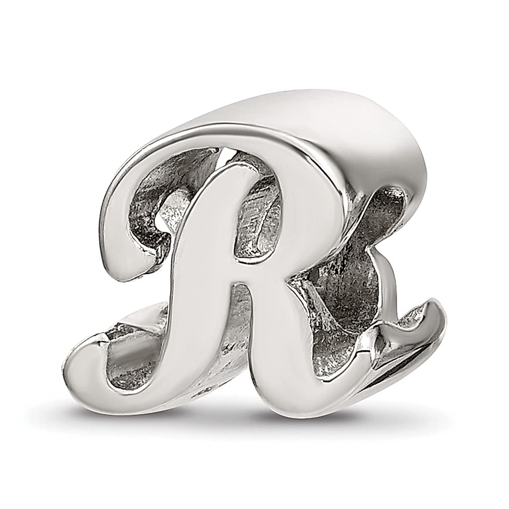 925 Sterling Silver Letter R Charm Bead for Bracelet - Women's Jewelry Gift for Her - Perfect for Personalized Style