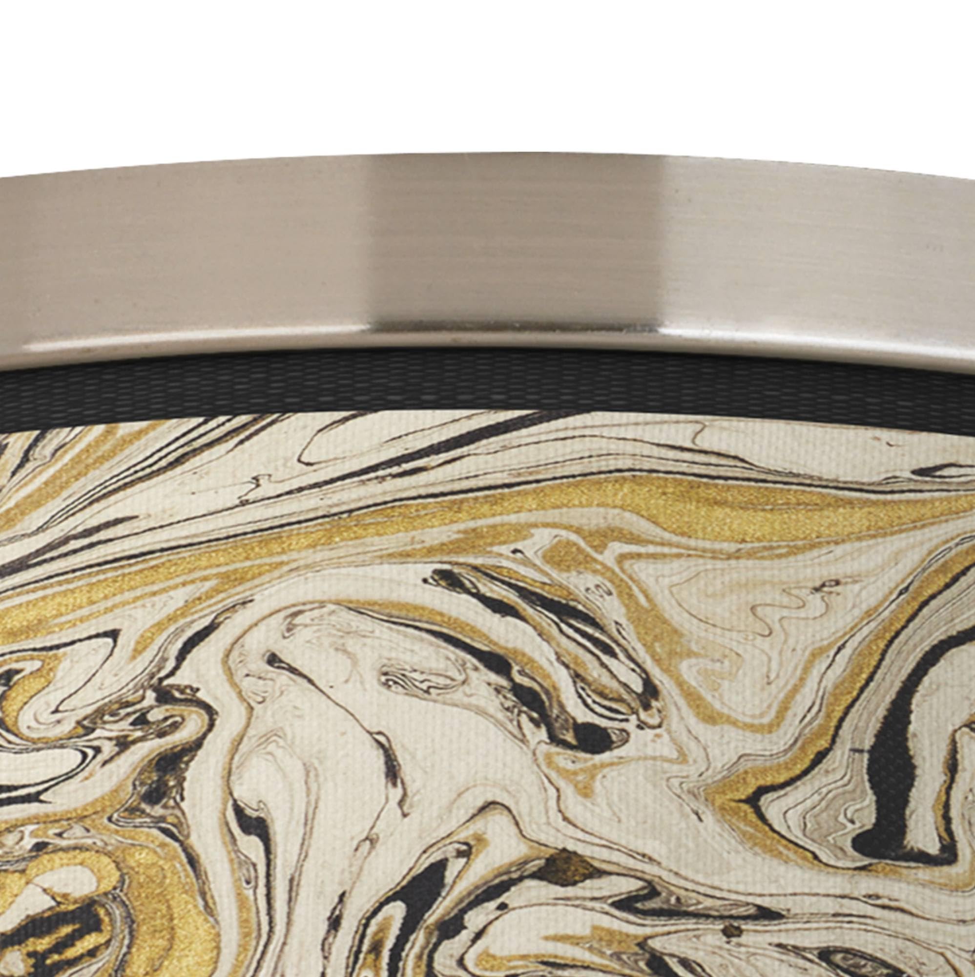 Venetian Marble Giclee Print Energy Efficient LED Ceiling Light Fixture with Fabric Shade - Perfect for Living Room, Bedroom & Dining Room Lighting