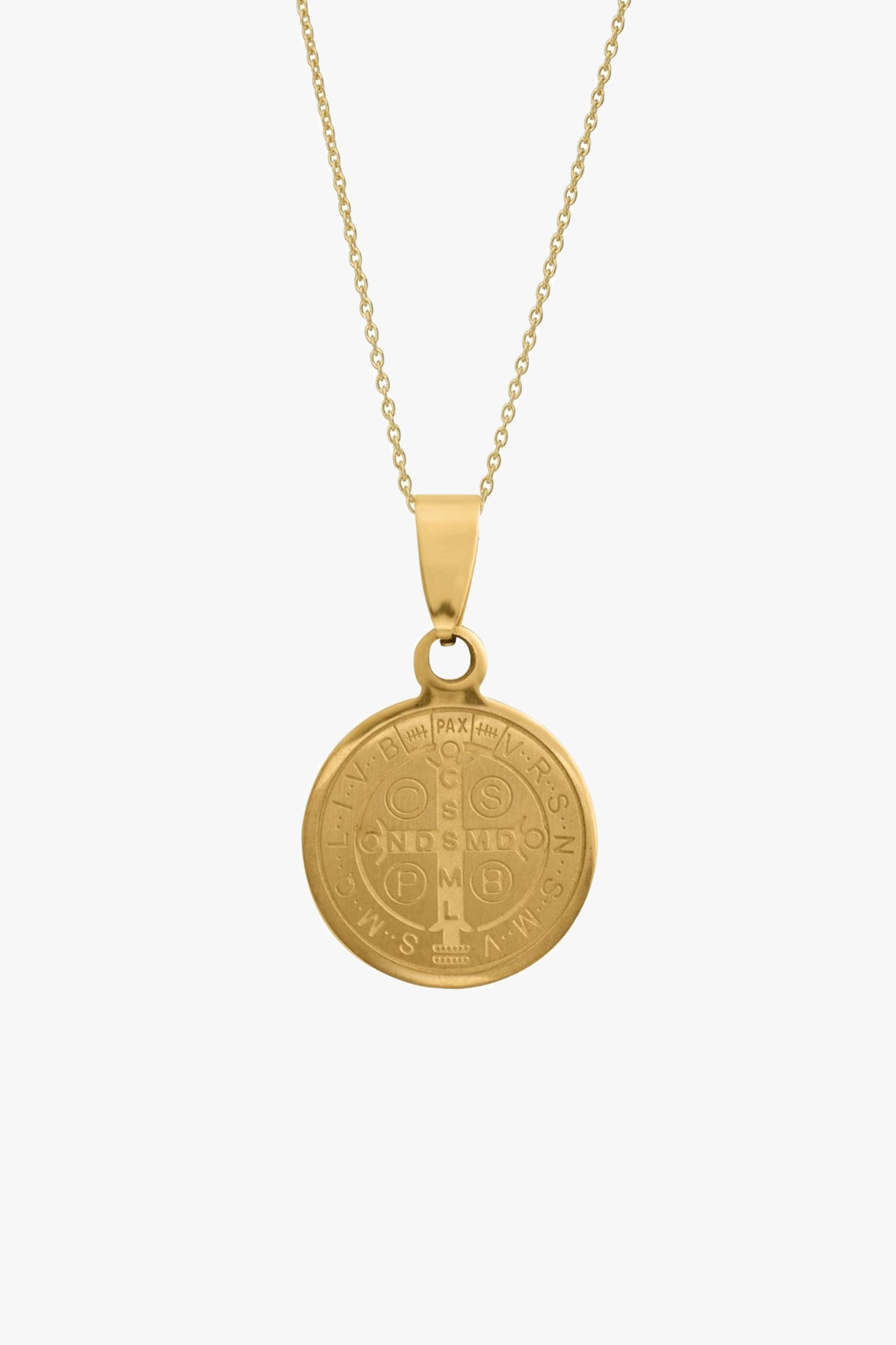 Gold Saints Circle Necklace - Elegant Religious Jewelry for Women & Men - Perfect for Church, Weddings & Everyday Wear