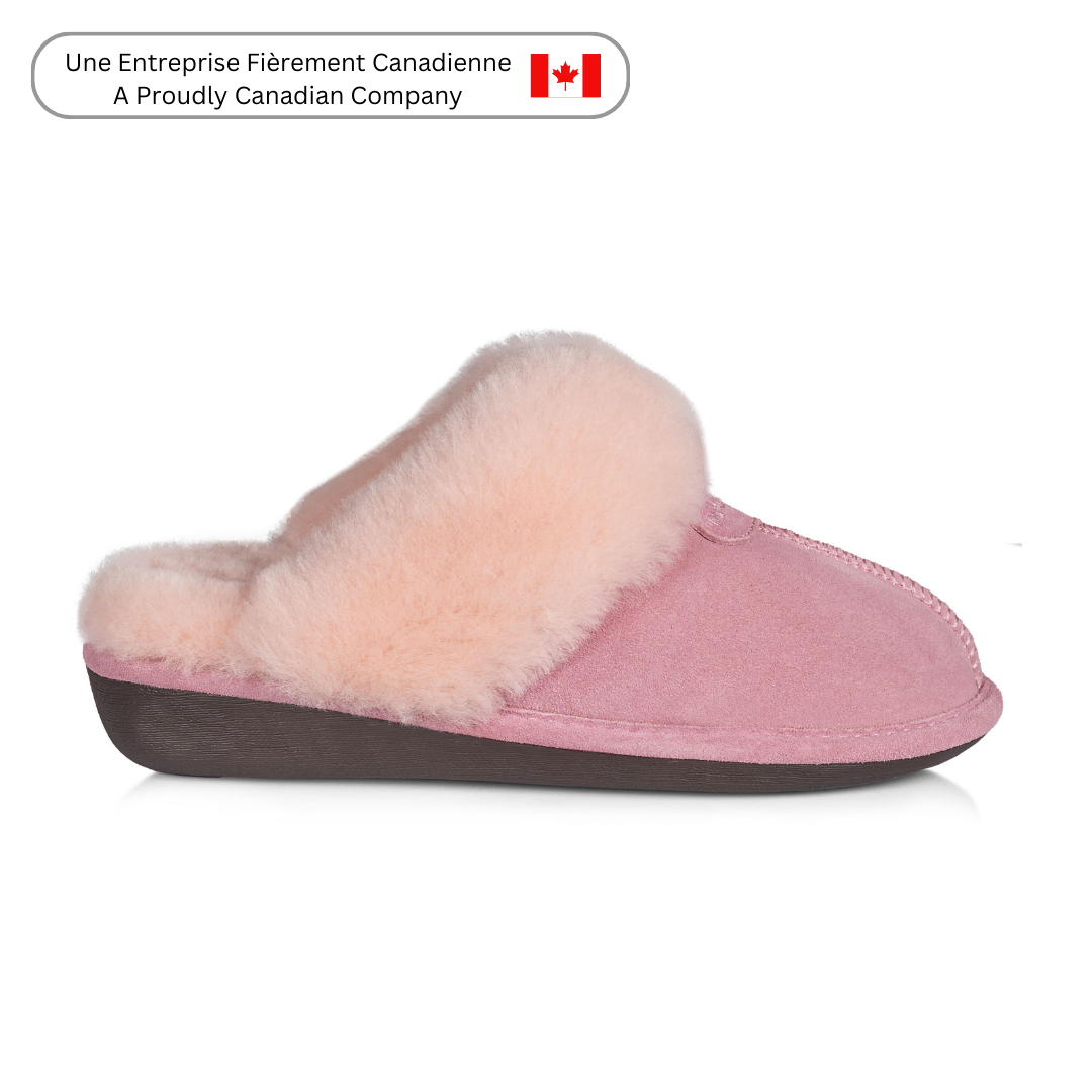 Becca Women's Fuzzy House Slippers - Soft Indoor Slides with Non-Slip Sole, Comfortable Pink Slippers for Women - Perfect for Home, Lounge, and Relaxation