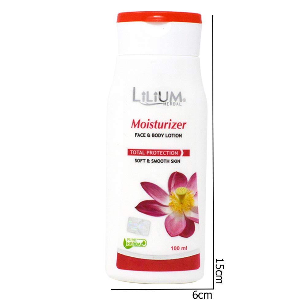 Lilium Herbal Whitening & Moisturizing Face & Body Lotion - 350ml + 100ml (Pack of 2) - Brightens Skin & Deep Hydration for Daily Skincare Routine