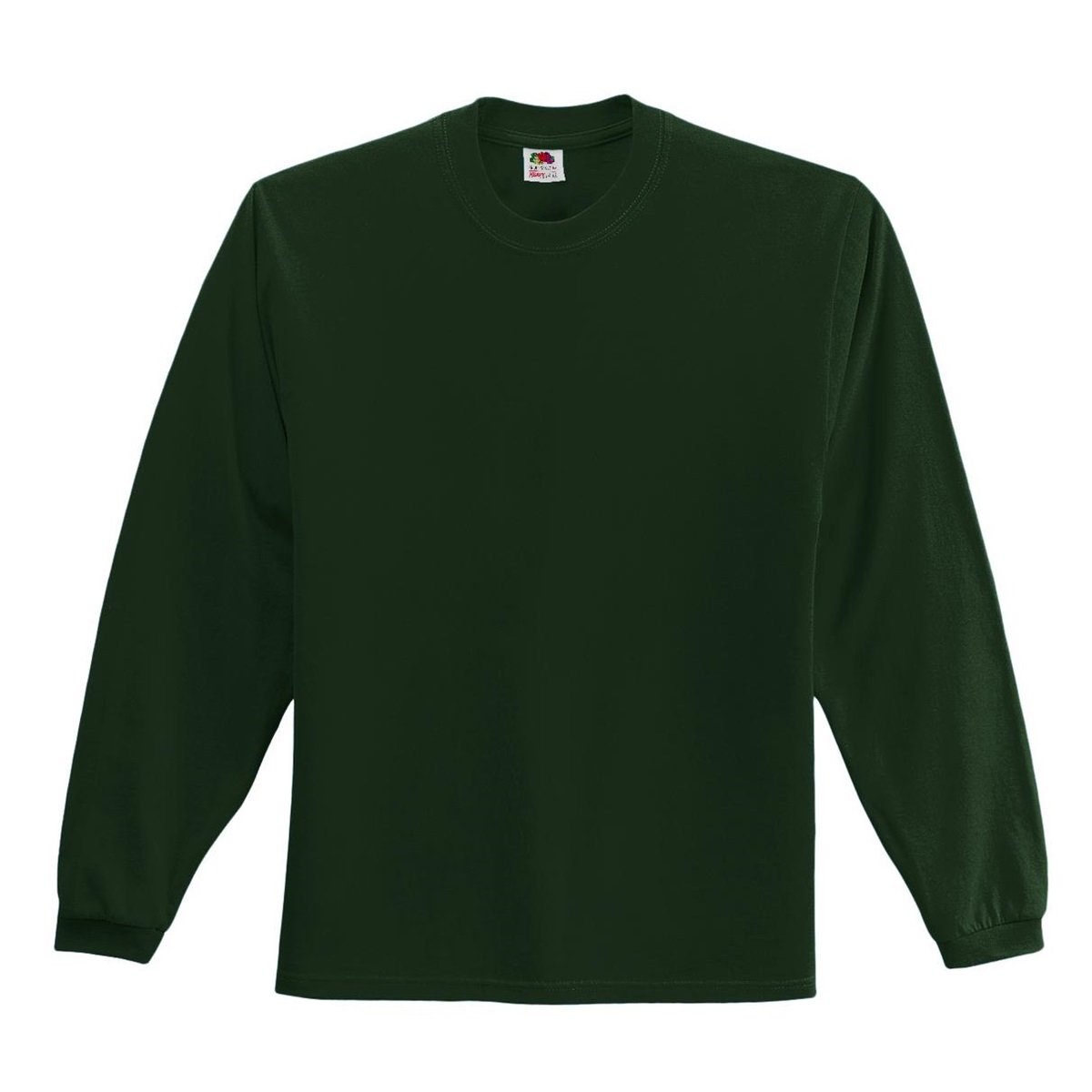 Fruit of the Loom Men's Long Sleeve Asymmetrical Collar Shirt - Casual Button Down Top for Work, Office & Everyday Wear