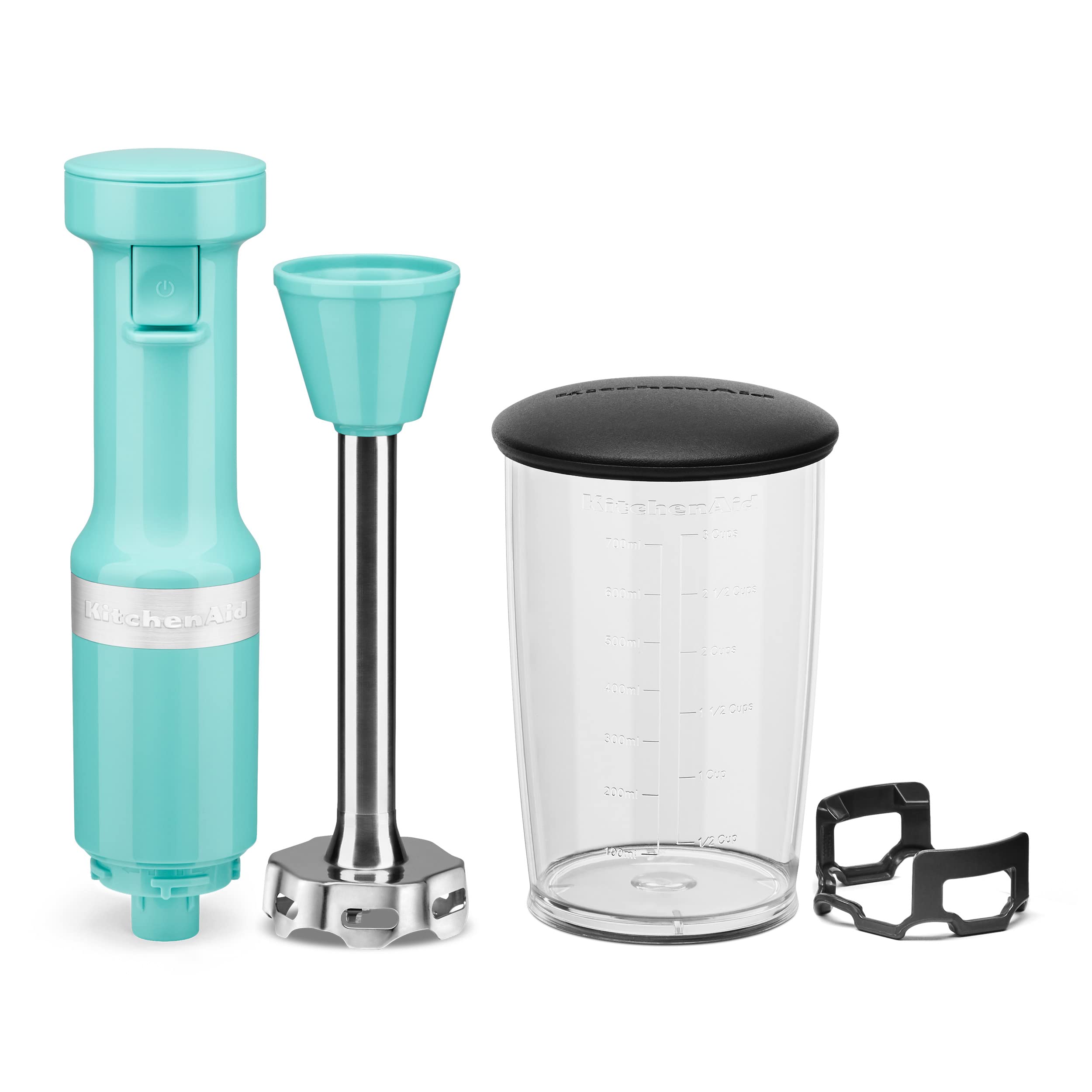 KitchenAid KHBV53 Variable Speed Corded Hand Blender - Aqua Sky, 1 Liter Capacity | Perfect for Smoothies, Soups & Baking | Powerful & Compact Kitchen Tool