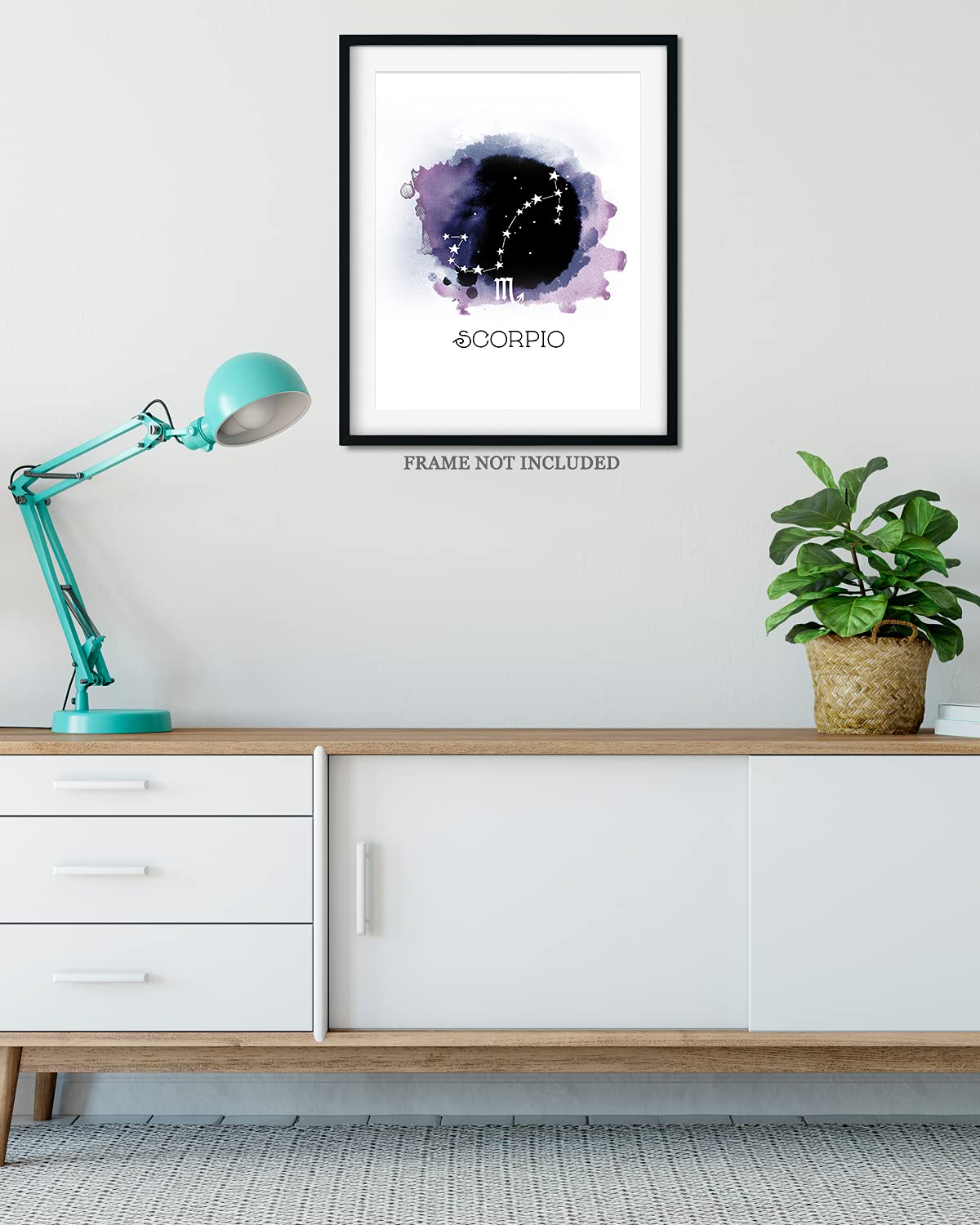 Govivo Scorpio Astrology Poster | Zodiac Sign Gift for Women & Men | Boho Wall Art Decor | Astrology Room Decor (10