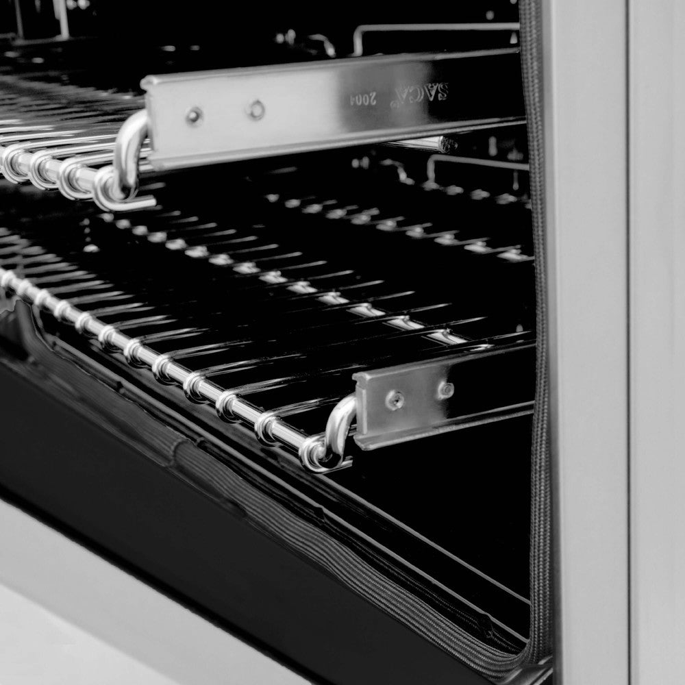 ZLINE Autograph Edition 30-inch Stainless Steel Dual Fuel Range with White Matte Door, Range Hood & Dishwasher - Matte Black Accents | Professional Kitchen Package for Home Chefs & Modern Kitchens (3AKP RAWMRHDWM30 MB)