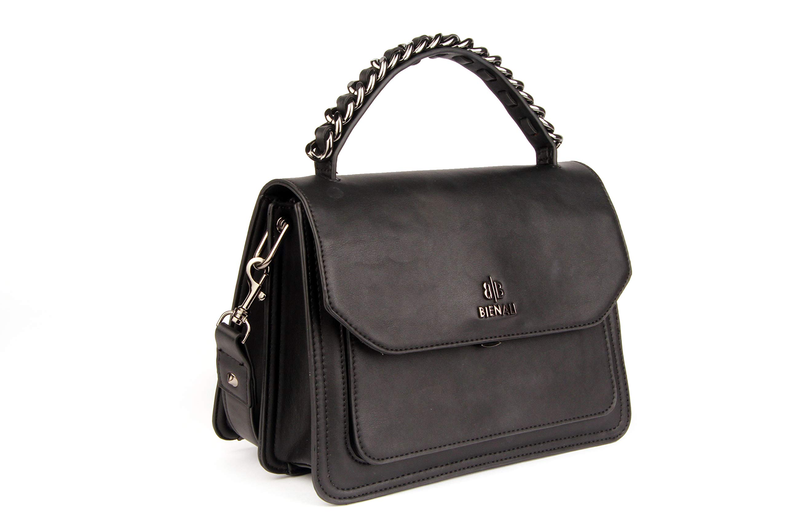Bienali Bayla Designer Chain Strap Top Handle Flap Crossbody Bag for Women - Elegant Shoulder Purse for Parties, Dating & Night Out