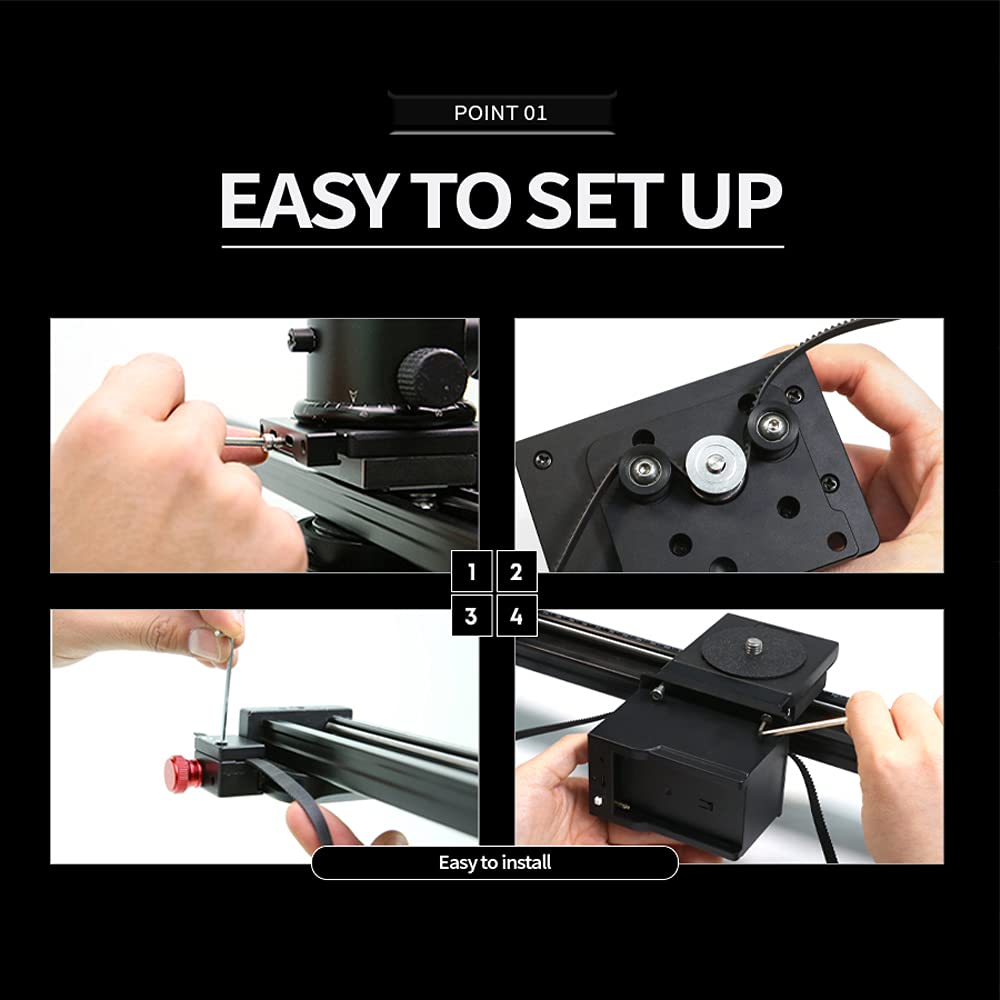 KONOVA P1S3 Wireless Motorized Carbon Fiber Camera Slider for DSLR, Mirrorless & Smartphones - 100cm (39.4