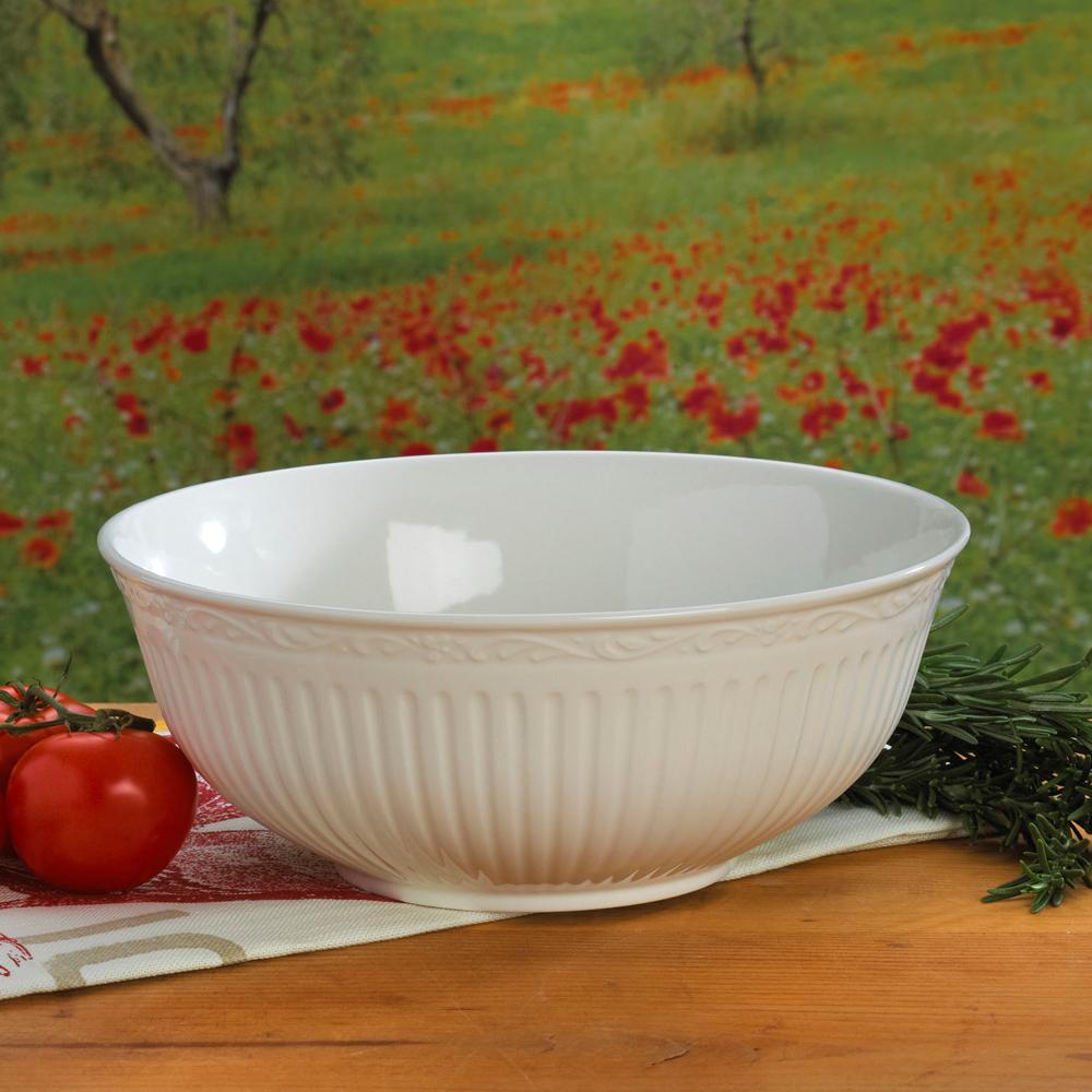 Italian Countryside® Ceramic Vegetable Serving Bowl - Handmade Rustic Farmhouse Style for Salads, Fruits & Appetizers - Perfect for Dining, Entertaining & Kitchen Decor