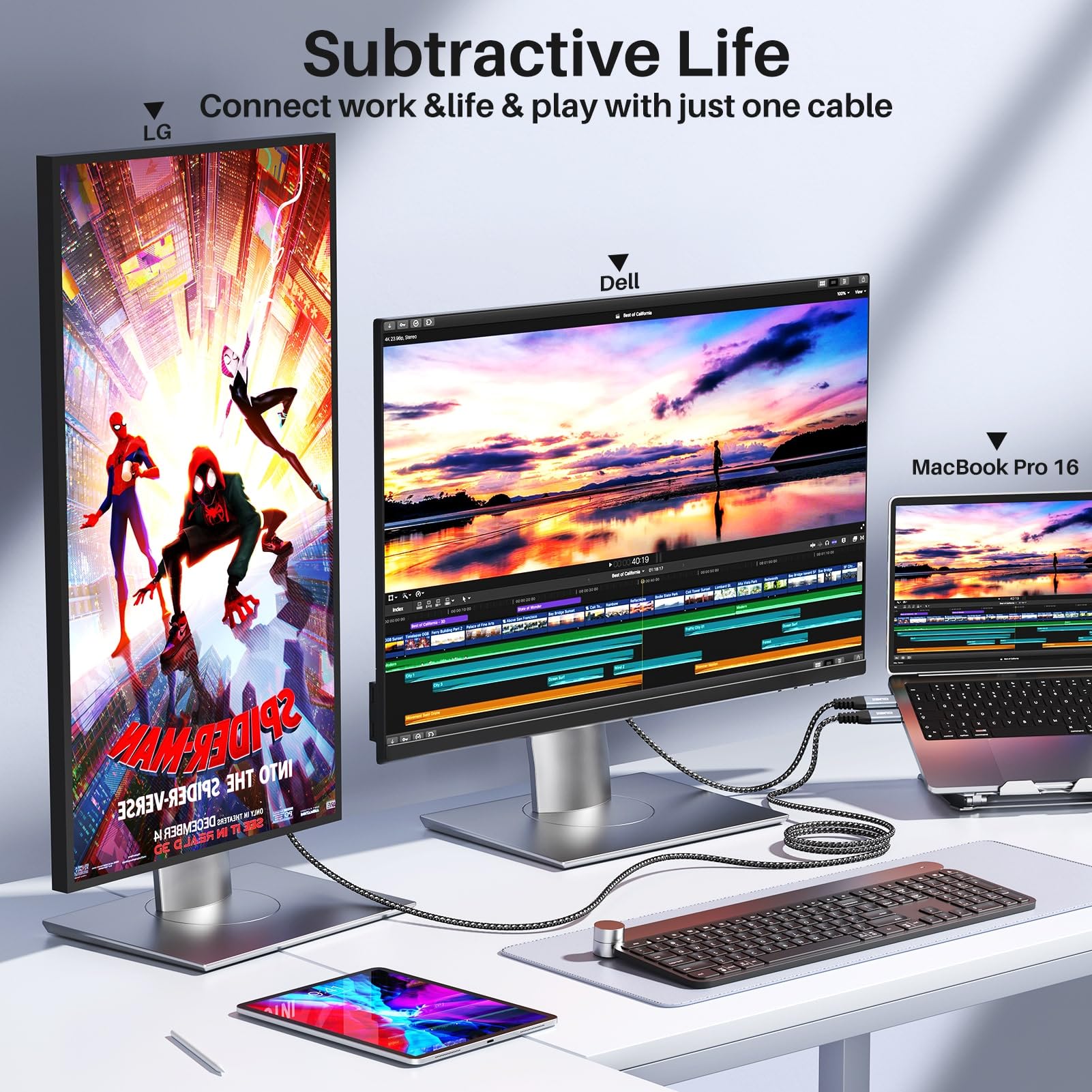 12 Inch USB C Cable 1FT - 20Gbps High Speed Data Transfer, 100W PD Fast Charging, 4K@60Hz Video - Right Angle USB C 3.2 Gen 2×2 Short Cable for iPhone 16, MacBook, iPad, SSD, KYY - Perfect for Home, Office & Travel Charging & Data Sync