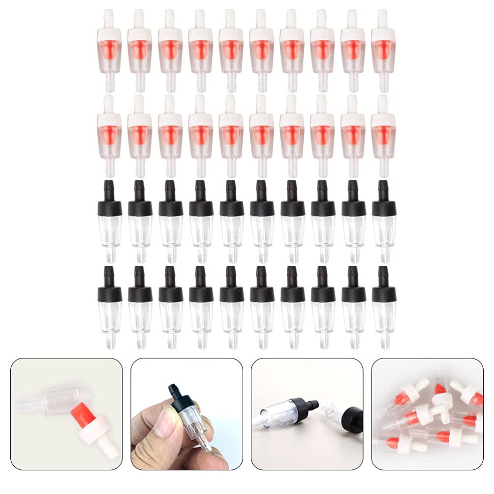 Balacoo 40pcs Air Pump Check Valve Kit - Plastic One Way Valve for Aquarium, Fish Tank, Air Hose Fittings - Perfect for Airline Tubing, Fish Dish, and Pond Aeration Systems