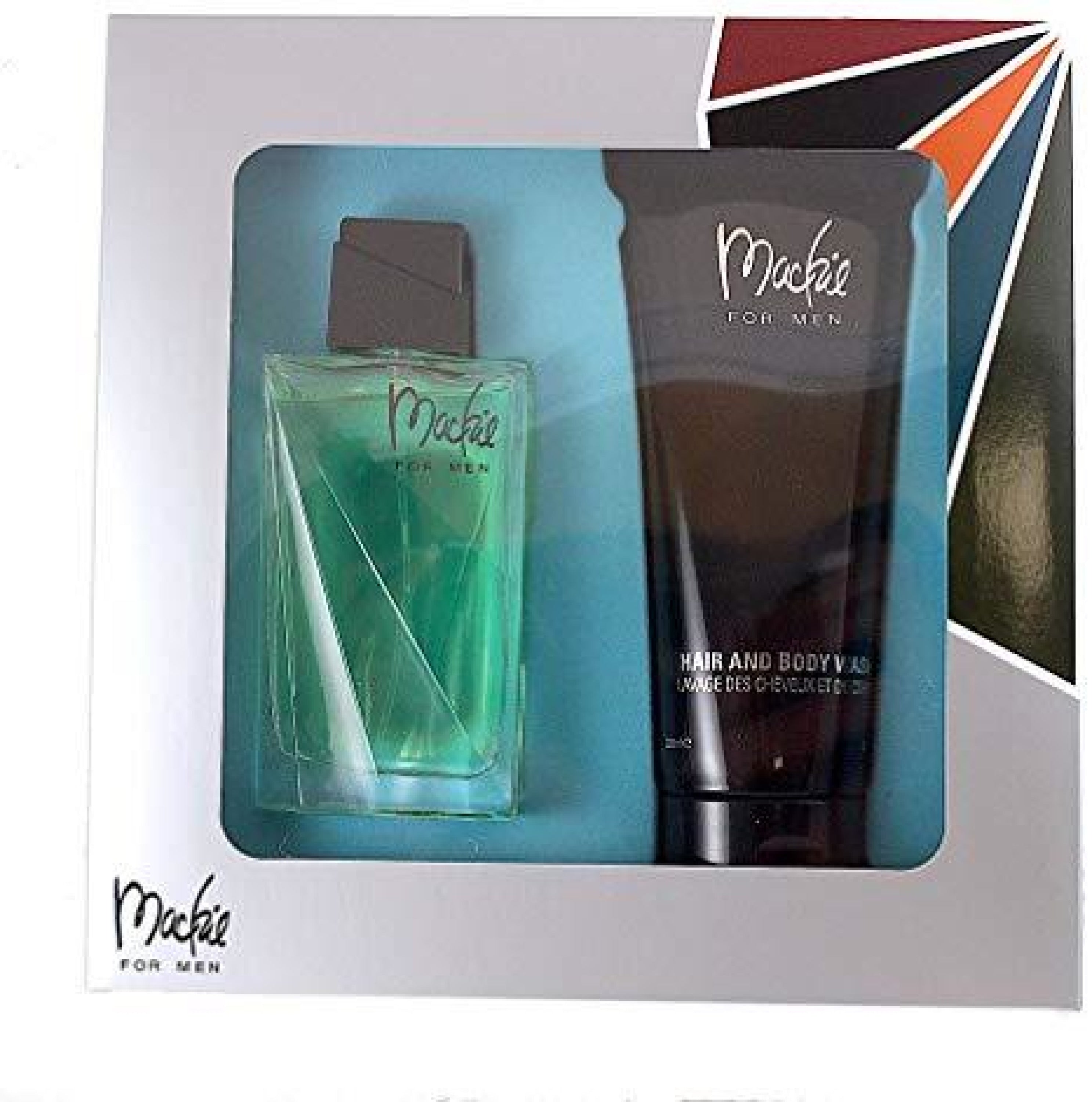 Bob Mackie 2PCS Cologne Gift Set for Men - 100ML EDT Spray & 200ML Hair Body Wash (No Box) - Perfect for Gifts, Travel & Daily Fragrance Refresh