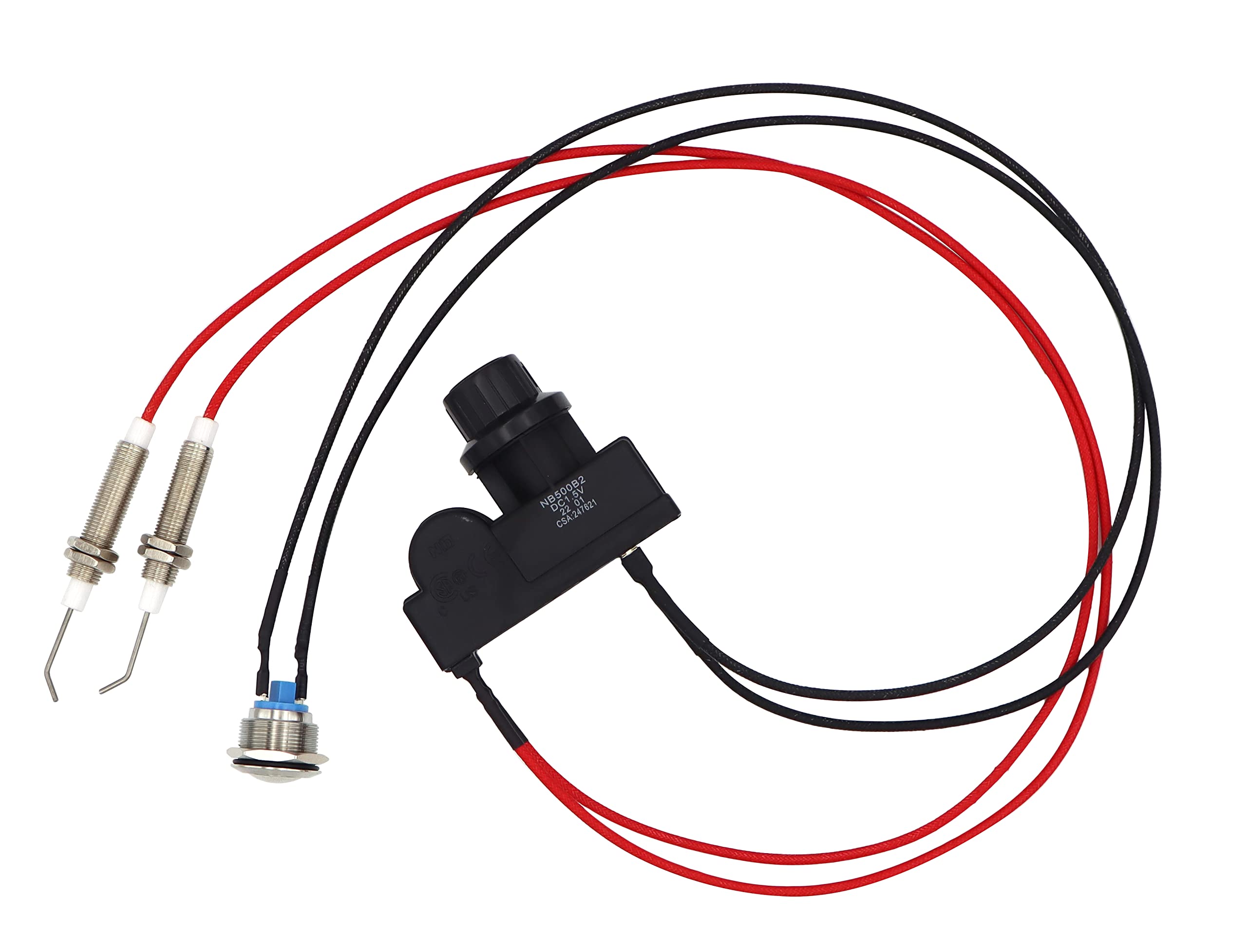 METER STAR AA Battery Ignition Switch Kit - Spark Electrode Ignition Control with Independent Switch for Small Engines, Lawn Mowers, Generators & Power Equipment