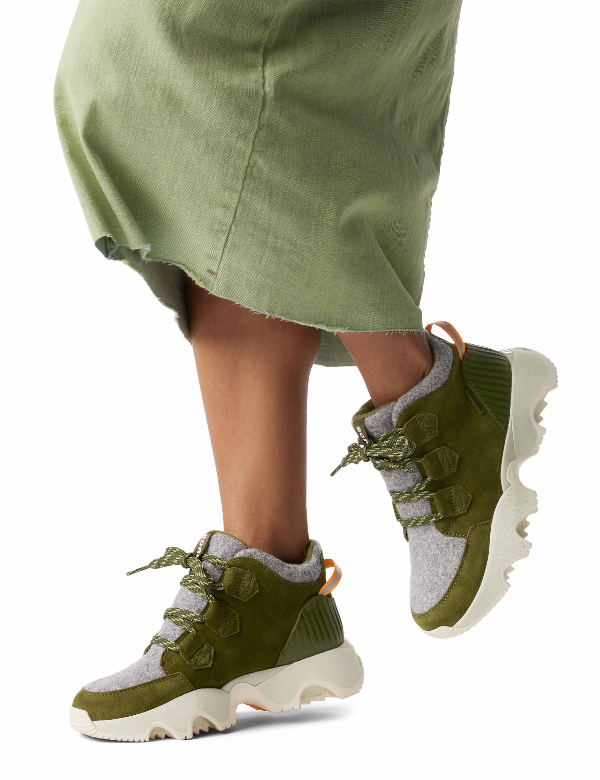 Kinetic Impact Caribou Plus Waterproof Sneaker Boots for Men & Women - Utility Green/Light Aloe - Hiking, Outdoor, Winter & Work Boots for All Terrain