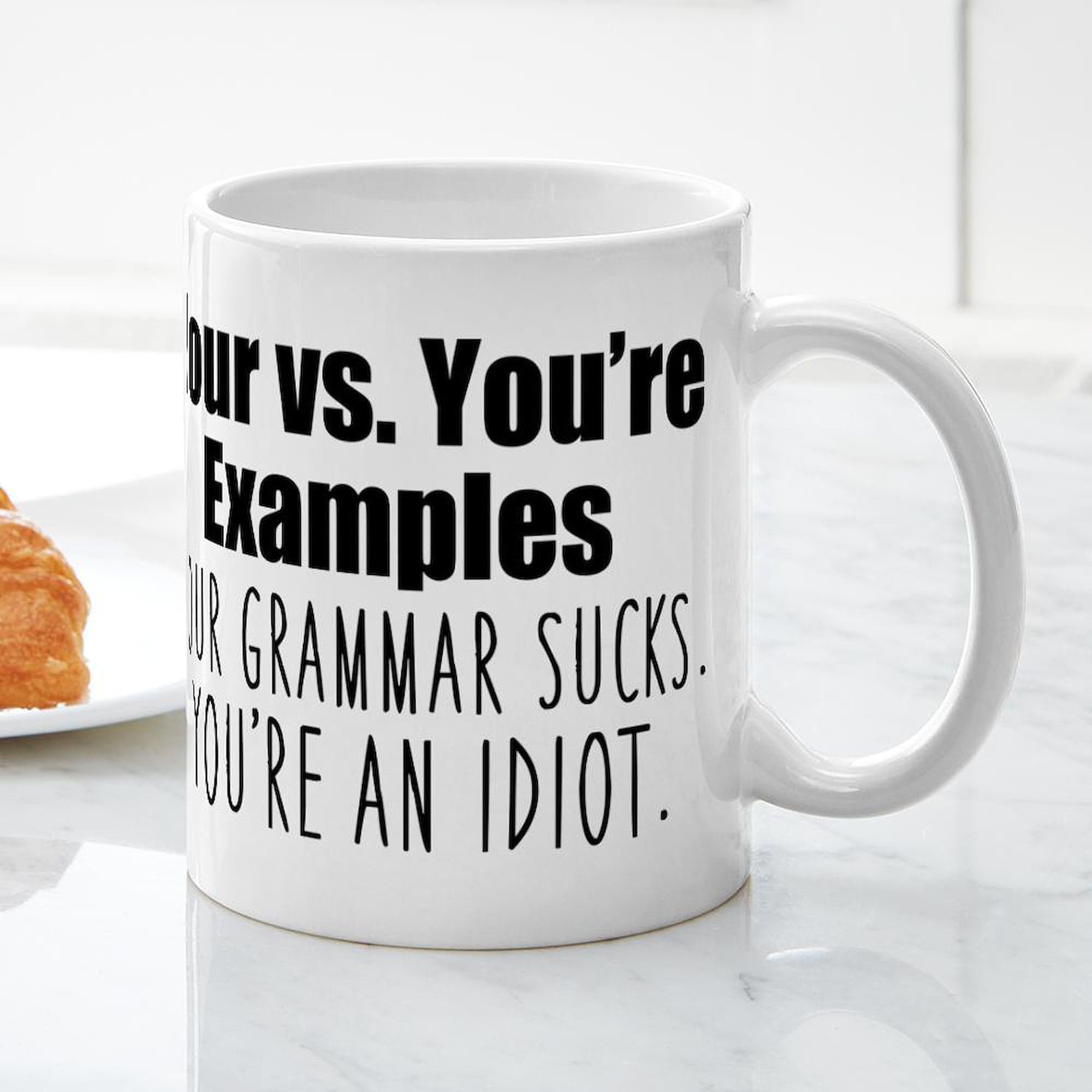 Your vs You're Grammar 11 oz Ceramic Coffee Mug - 325ml Funny English Teacher Gift for Classroom, Office & Home Use
