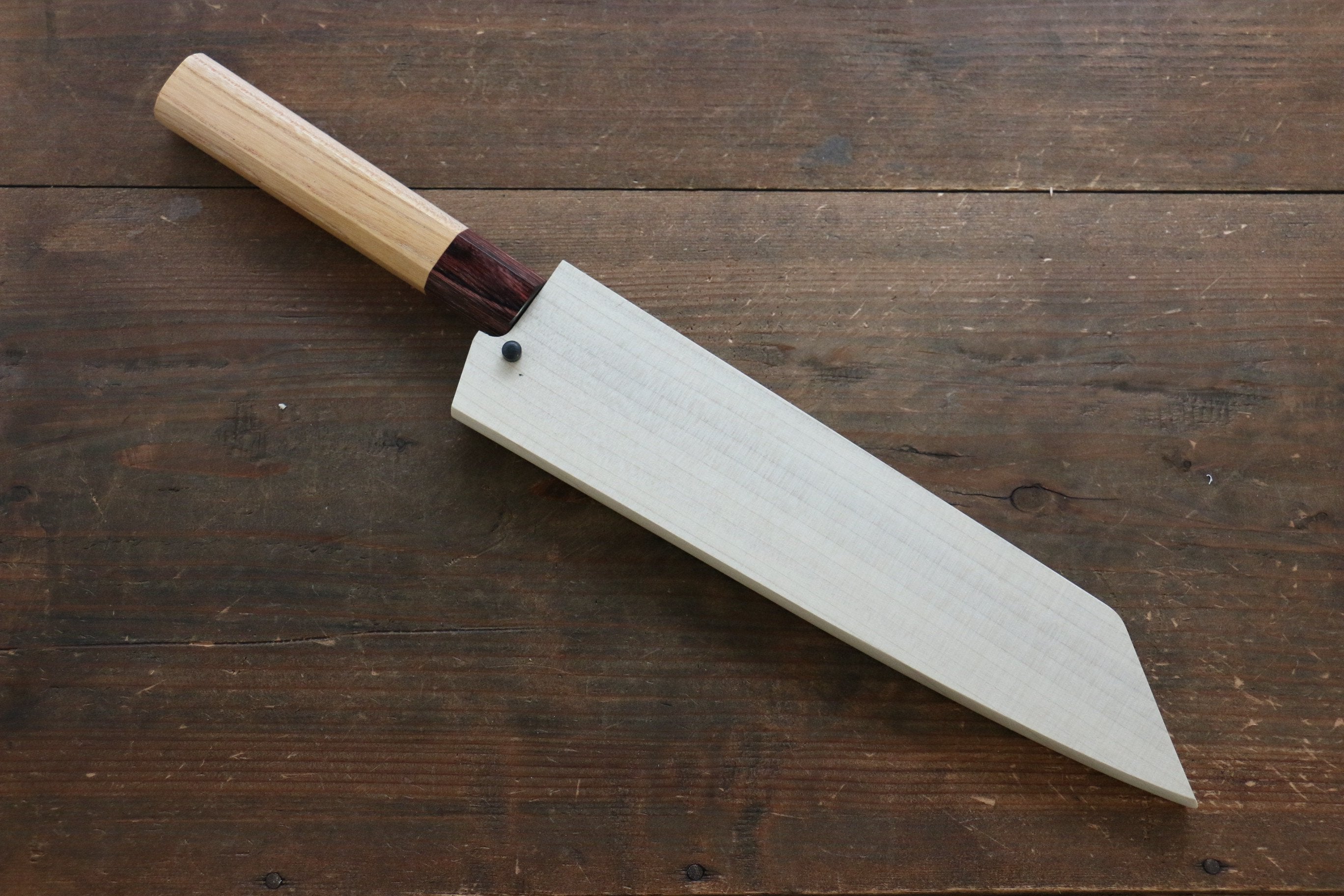 Premium Magnolia Saya Sheath for 190mm Kengata Gyuto Knife - Handcrafted Plywood Pin - Perfect for Japanese Kitchen Knives, Chef Gifts & Sushi Preparation
