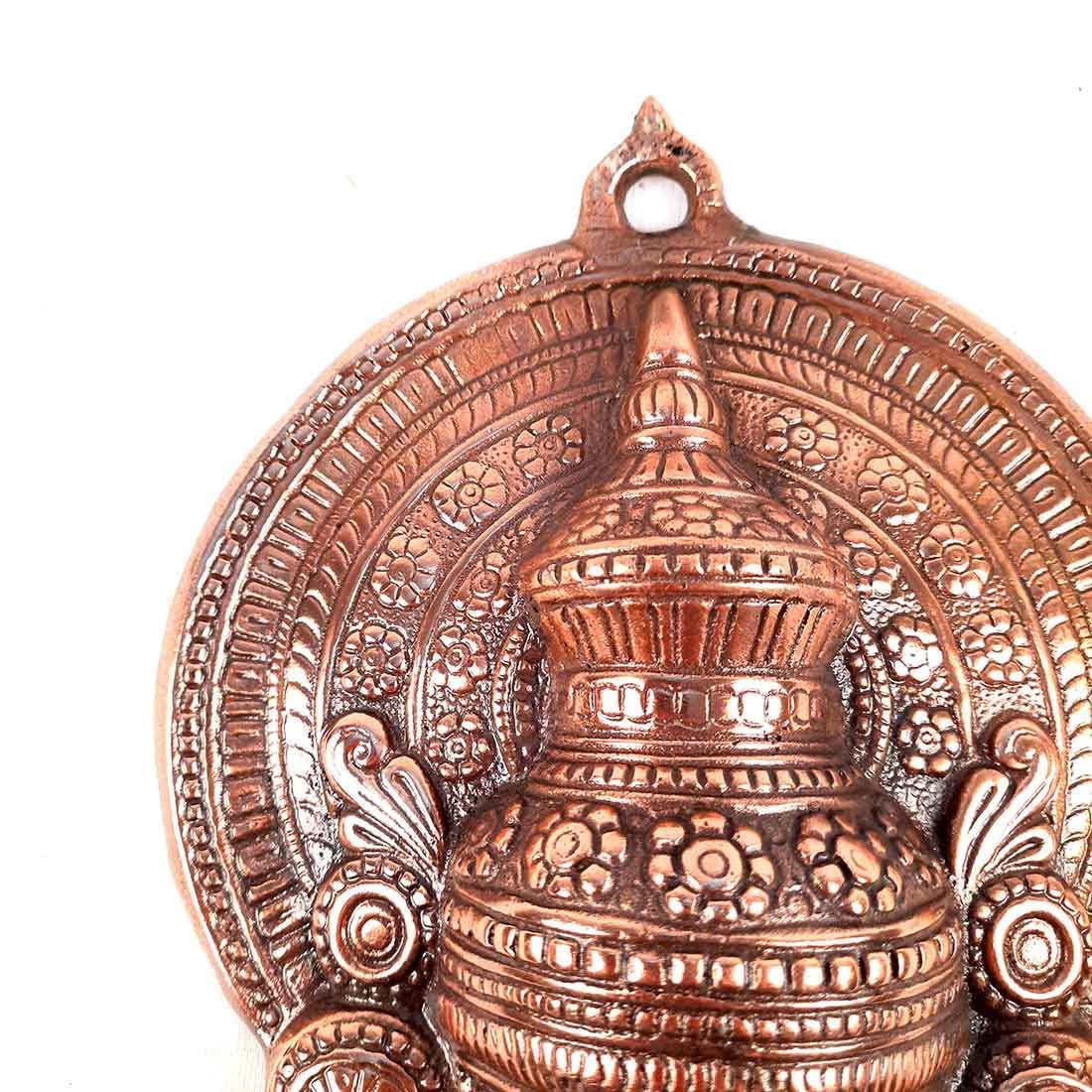 Apka Mart Kathakali Face Bronze Wall Hanging - 10 Inch Indian Home Decor for Living Room, Bedroom & Office | Unique Gift for Housewarming, Wedding & Festival Decorations