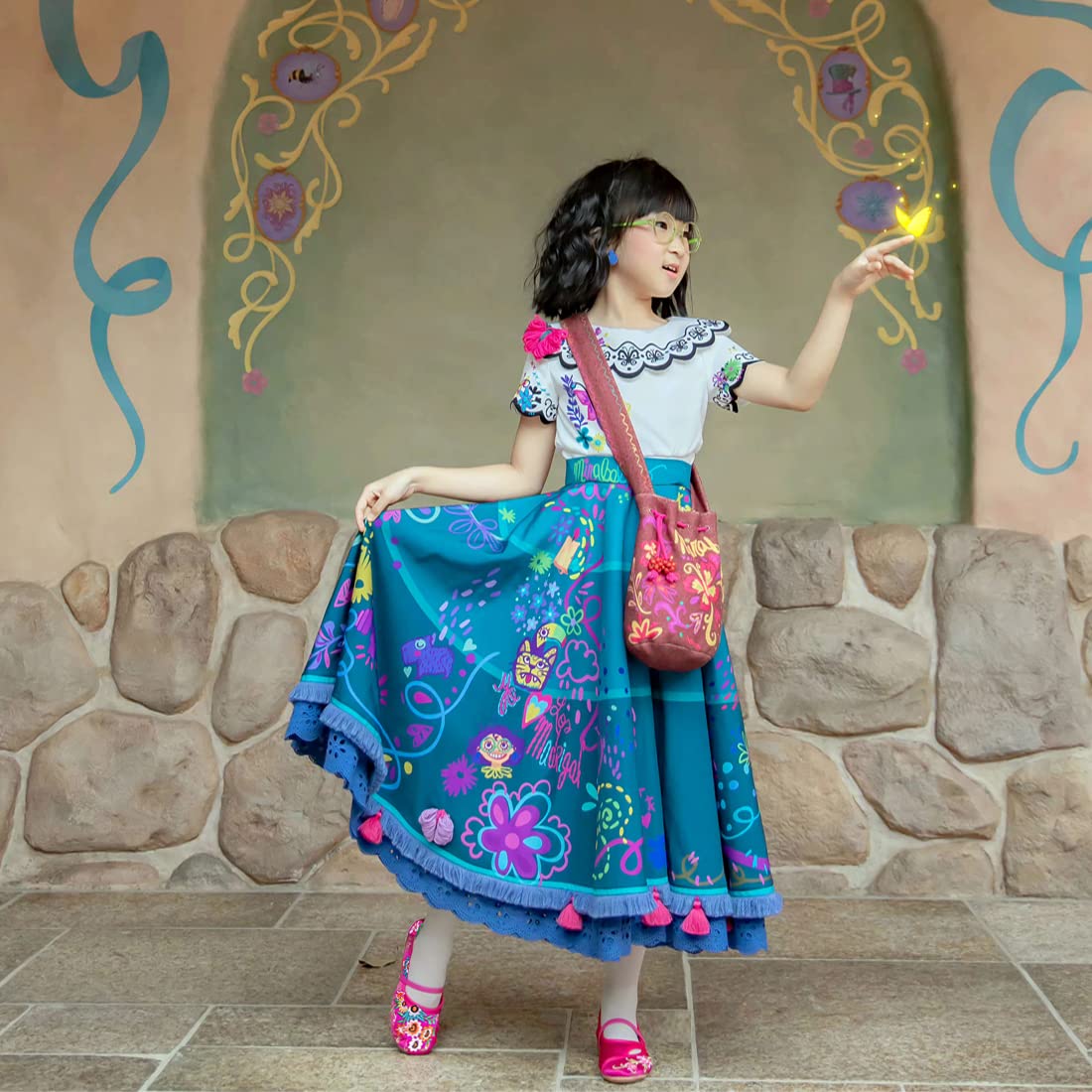 Encanto Mirabel Dress Up Shoes for Girls - Isabela Madrigal Princess Costume Shoes for Cosplay & Halloween | Disney-Inspired Kids' Party Footwear | Perfect for Birthday, Dress-Up & Role Play