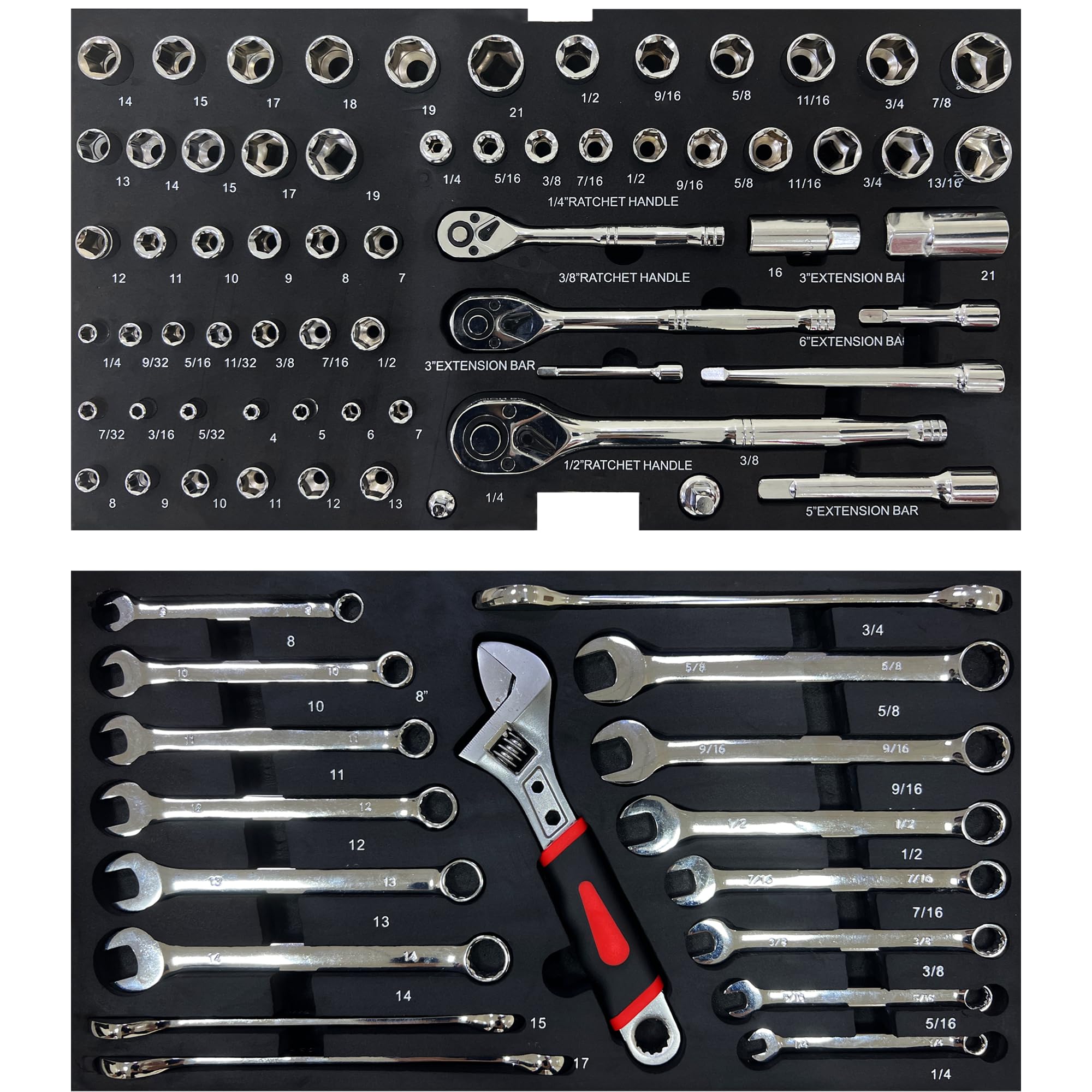439-Piece Professional Mechanic Tool Set with 4-Tier Socket Wrench, Ratchet & Plier - 3-Drawer Toolbox for Home Repairs, Auto Maintenance & DIY Projects (Black)