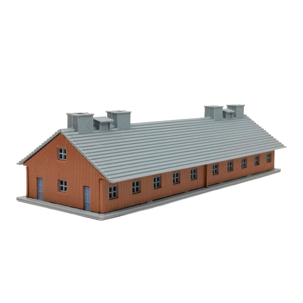 Outland Models Military Barrack Railroad Scenery - 167mm Long Z Scale 1:220 - Perfect for Model Train Layouts & Diorama Displays