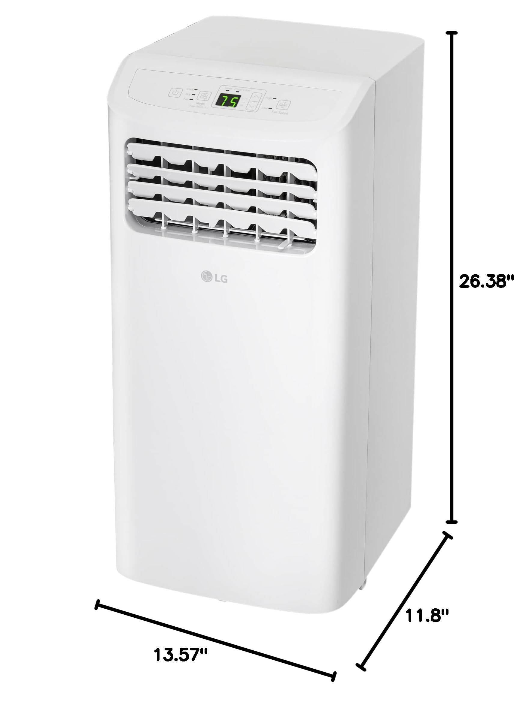 LG LP0524WFR 5,000 BTU Portable Air Conditioner with Remote - Cools 150 Sq.Ft Rooms, Ultra Quiet Operation, 115V (7,700 ASHRAE), White - Perfect for Bedrooms, Home Offices & Small Apartments